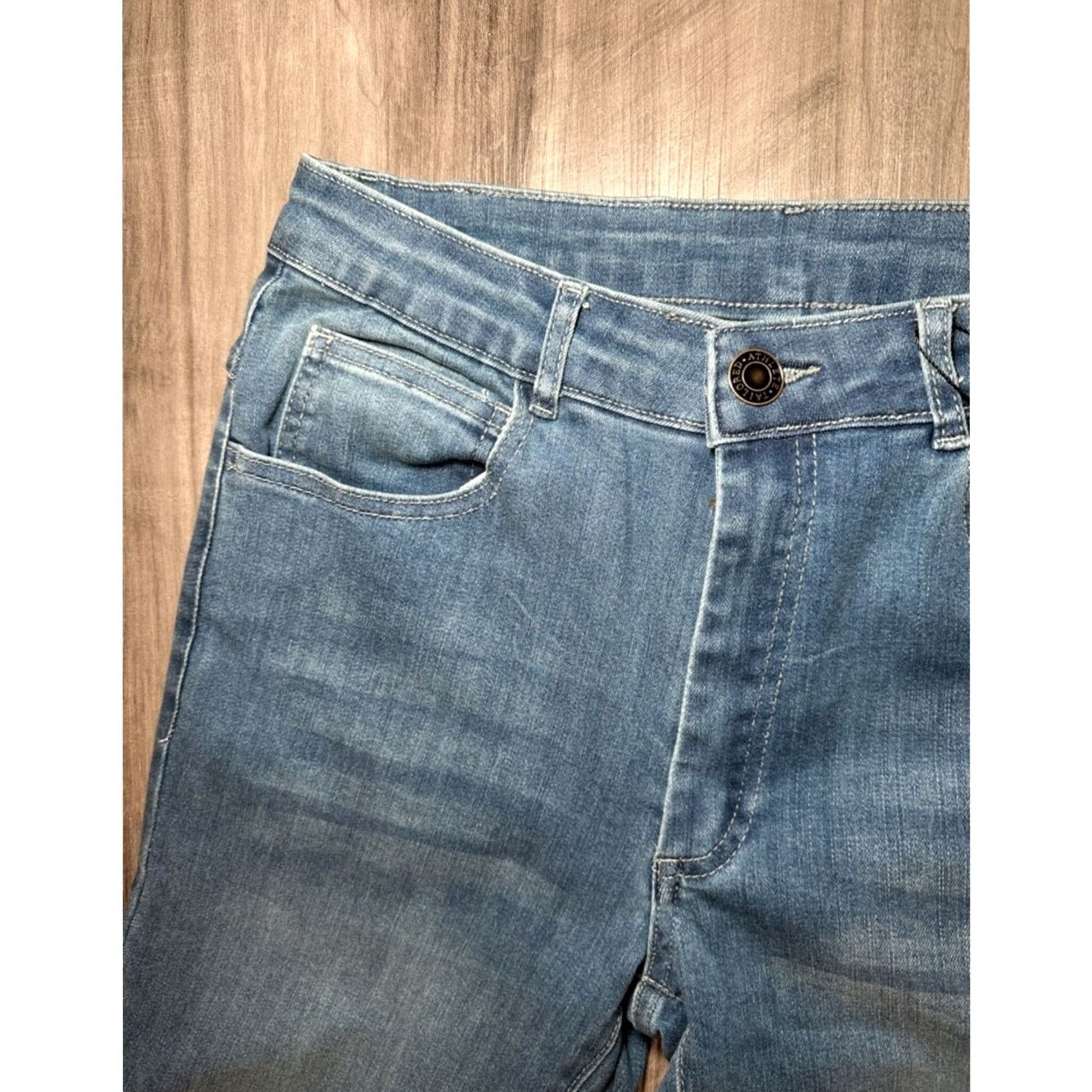 Vintage Tailored Athlete Slim Premium Stretch Jeans Shirt Men 34 Blue 34x32 Regular Tapered NWT Cotton Elastane 95% 5% 32" Inseam Men’s 34 Size US 34 / EU 50 - 5 Thumbnail