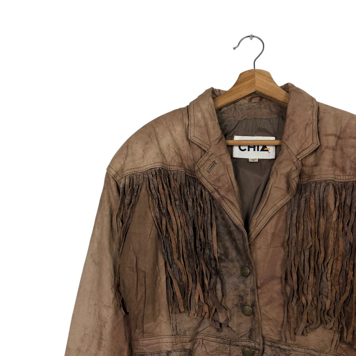 Japanese Brand 🔥VINTAGE CROPPED LEATHER JACKET RIOT RIOT DESIGN CHIA Size US M / EU 48-50 / 2 - 7 Thumbnail
