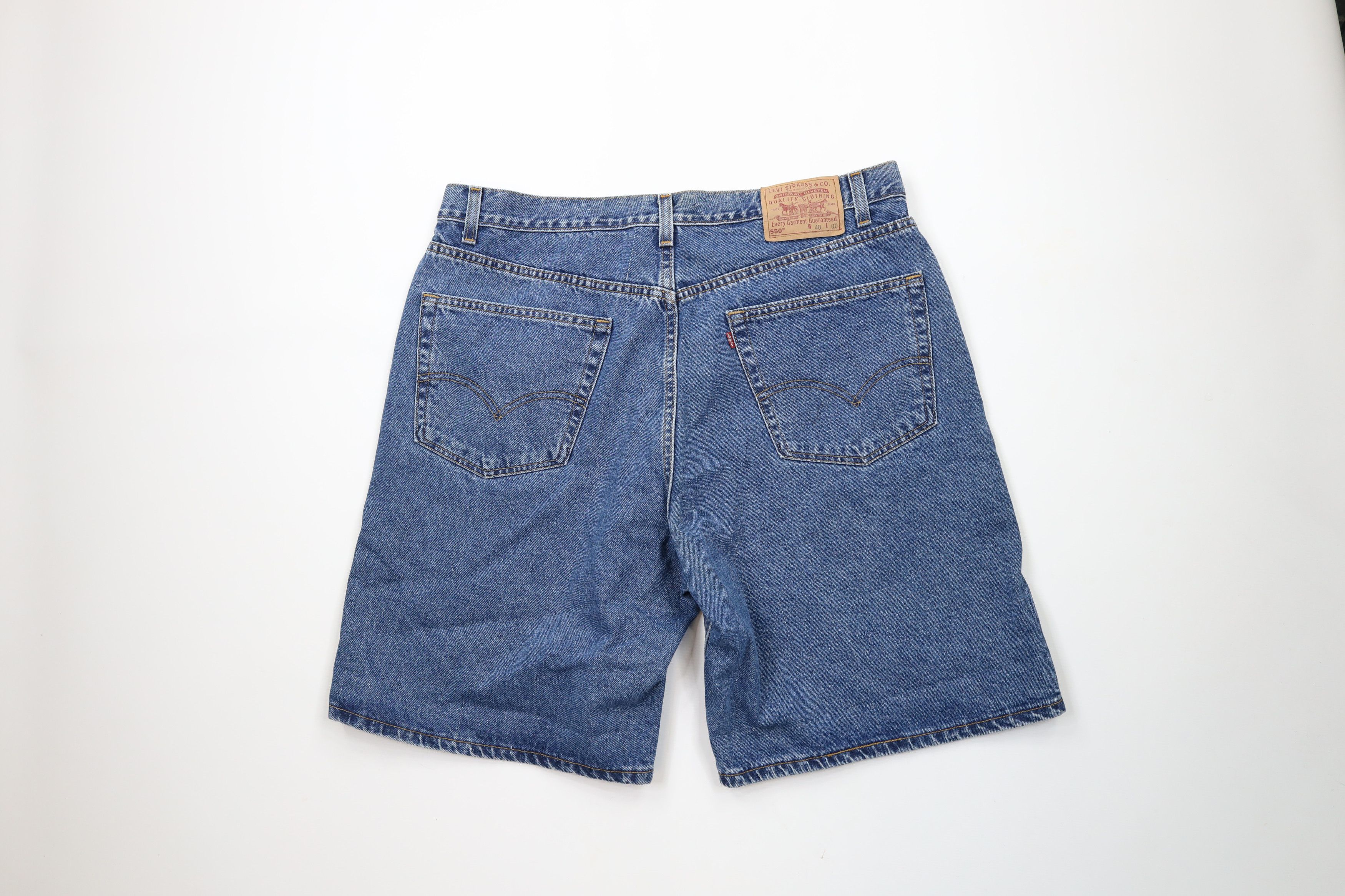 Levi's × Vintage Vintage 90s Levis 550 Fit Denim Jean Shorts Jorts USA Size US 38 / EU 54 - 2 Thumbnail