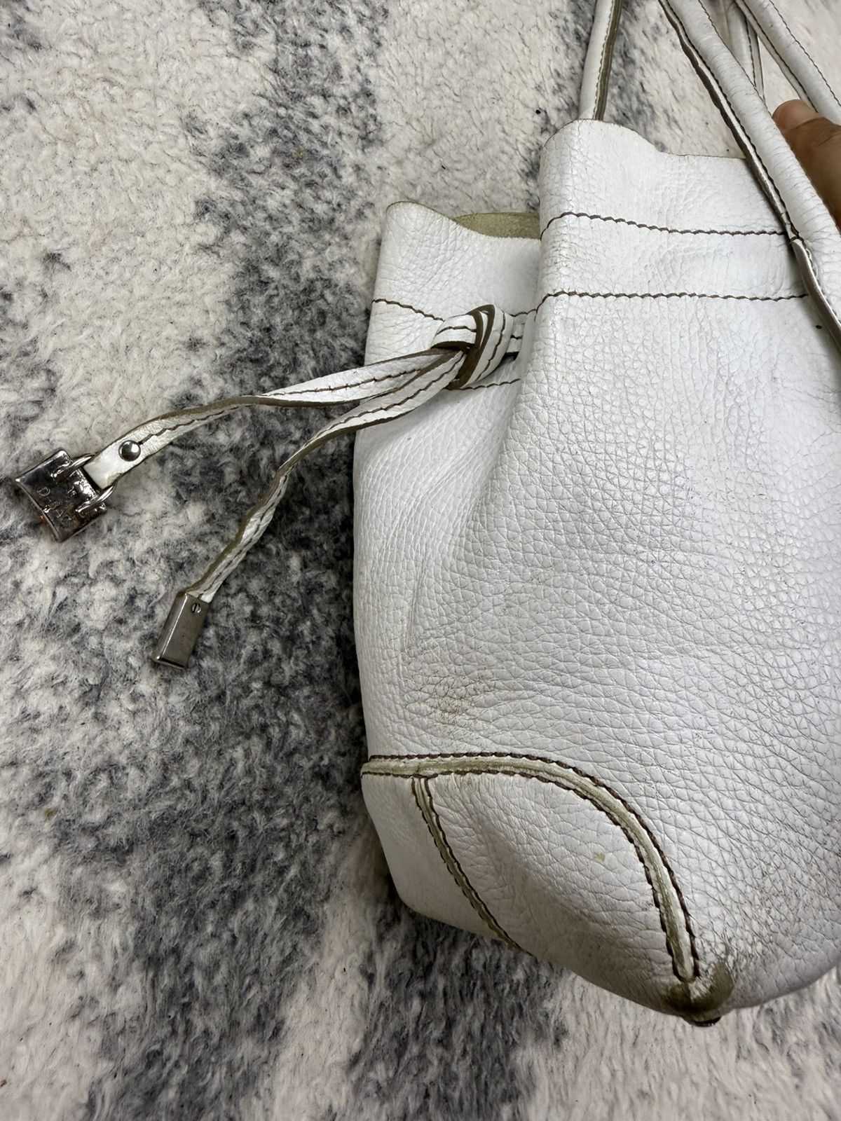 Tod's Authentic✅ 2005 D-Bag Tod’s White Leather Hand Bag Size ONE SIZE - 4 Thumbnail