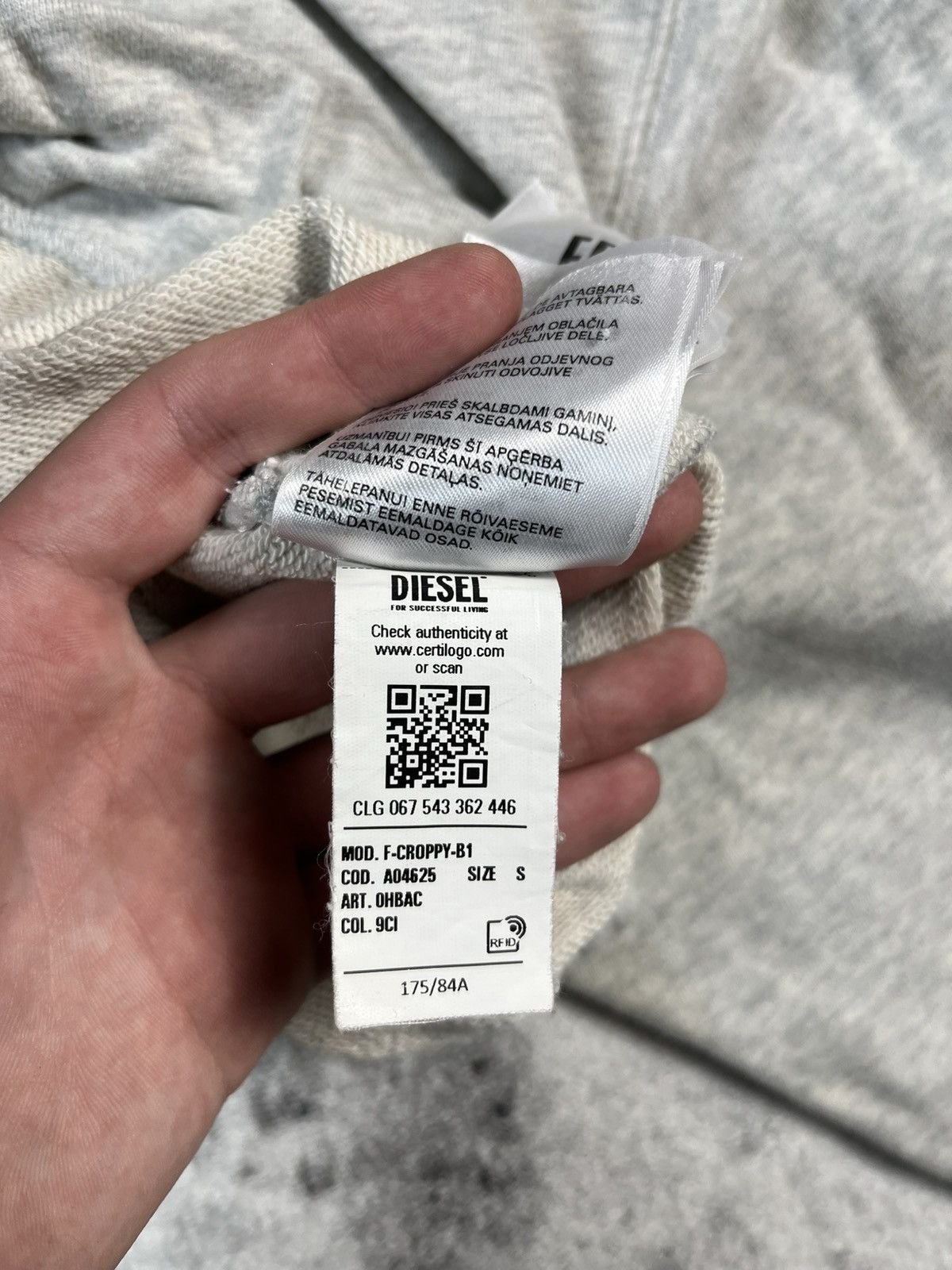 Diesel Diesel Cropped Half Zip Hoodie Big Hardware Size S / US 4 / IT 40 - 13 Thumbnail