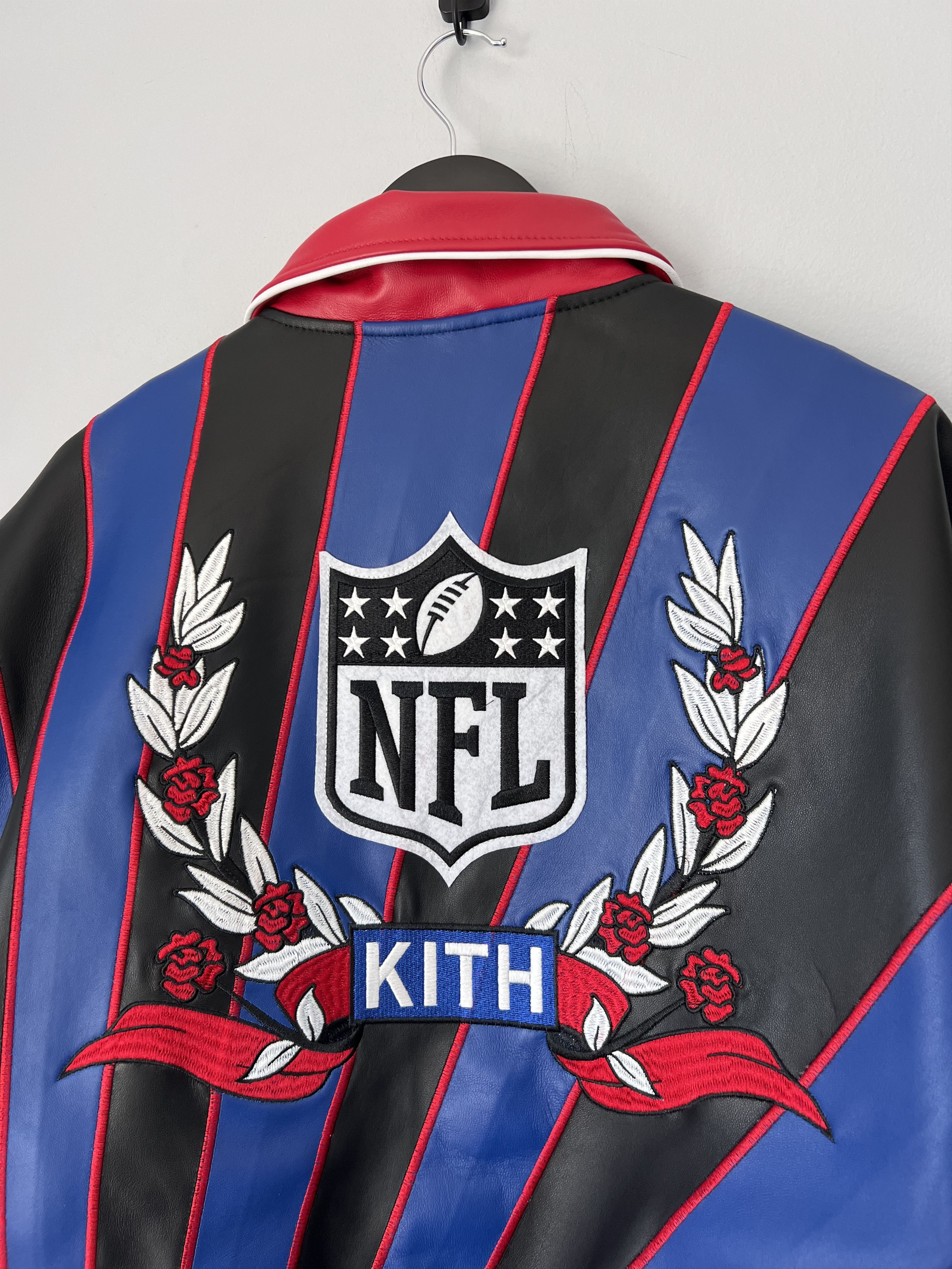 Jeff Hamilton Kith Jeff Hamilton New York Giants Leather Varsity Jacket Size US XL / EU 56 / 4 - 9 Thumbnail
