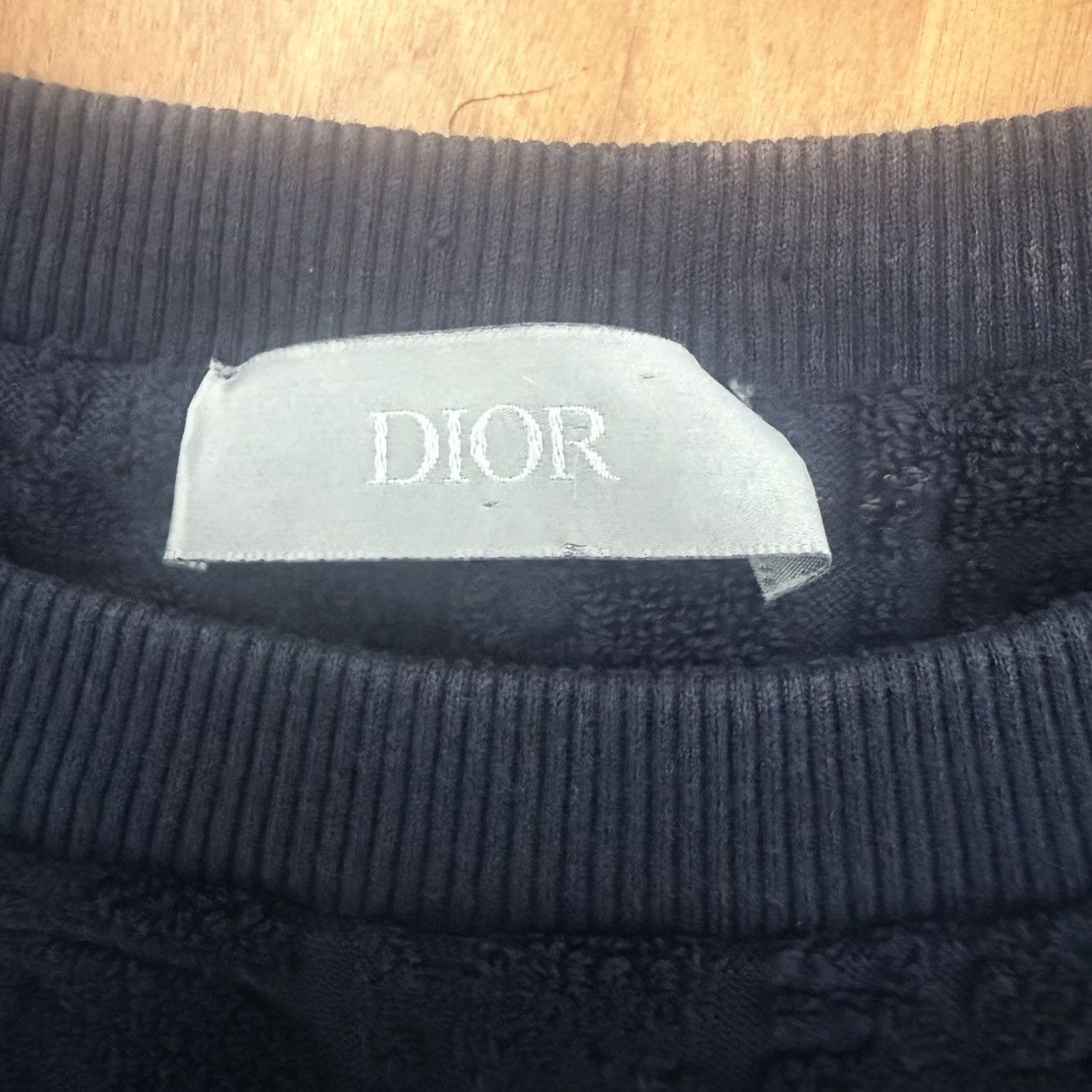 Dior Dior Navy Oblique Towel T-Shirt Sz Medium Size US M / EU 48-50 / 2 - 3 Thumbnail