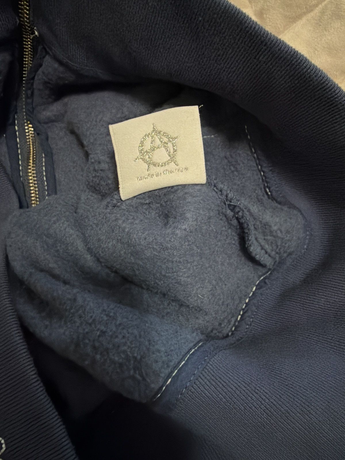 Revenge Revenge Blue Zip Contrast Hoodie Size US L / EU 52-54 / 3 - 2 Thumbnail