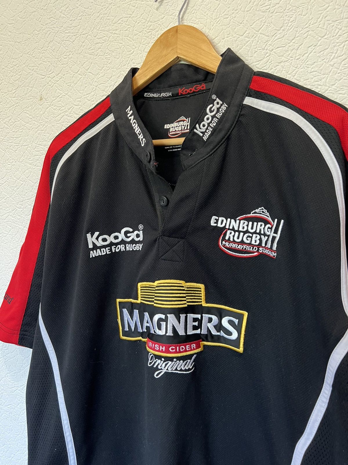 Vintage KooGa Edinburgh Rugby Shirt Jersey Mens Black Size US XXL / EU 58 / 5 - 2 Thumbnail