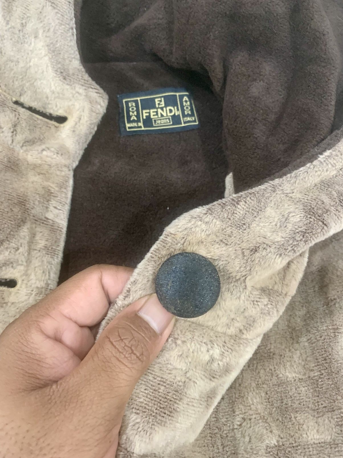 Fendi Rare Vintage 90s FENDI Monogram Velvet Jacket Size US L / EU 52-54 / 3 - 24 Thumbnail