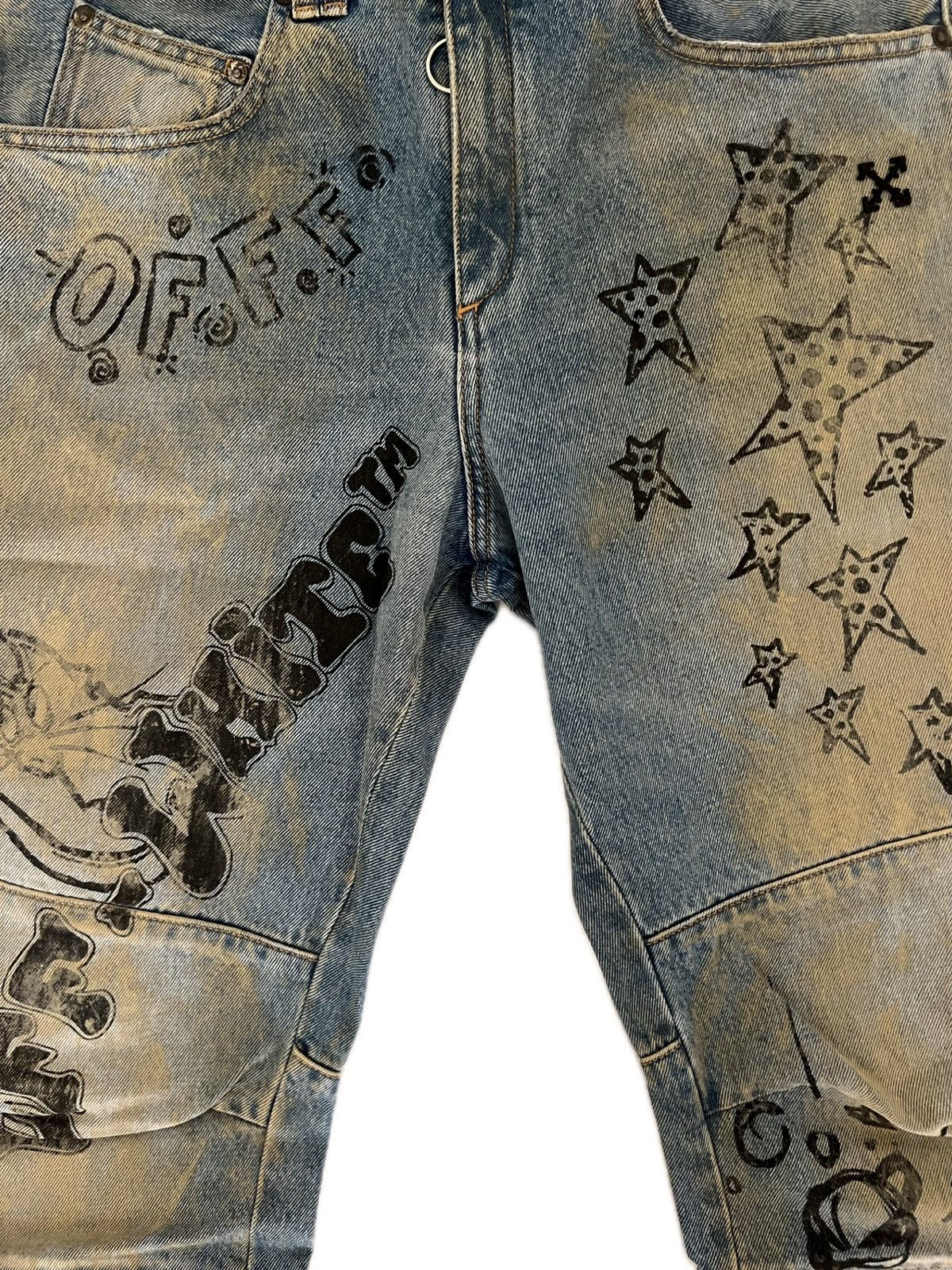 Off-White × Virgil Abloh Off-White Blue Jeans Size US 30 / EU 46 - 4 Thumbnail