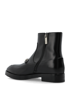 Gucci o1loc1c0426 823583 Men's Ankle Boots With Horsebit in Black Size US 10 / EU 43 - 3 Thumbnail