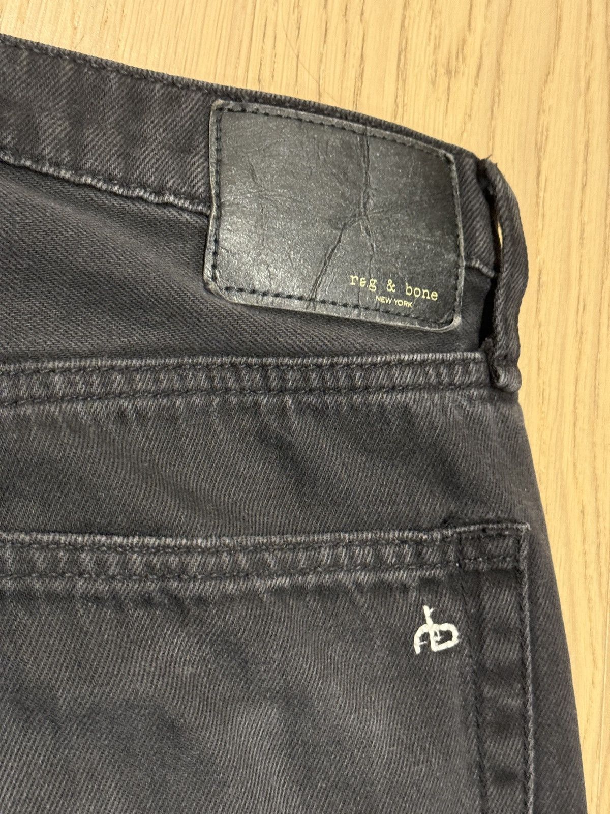 Rag & Bone Rag + Bone Sophie Ultra Wide Jeans in Black Size US 31 - 11 Thumbnail