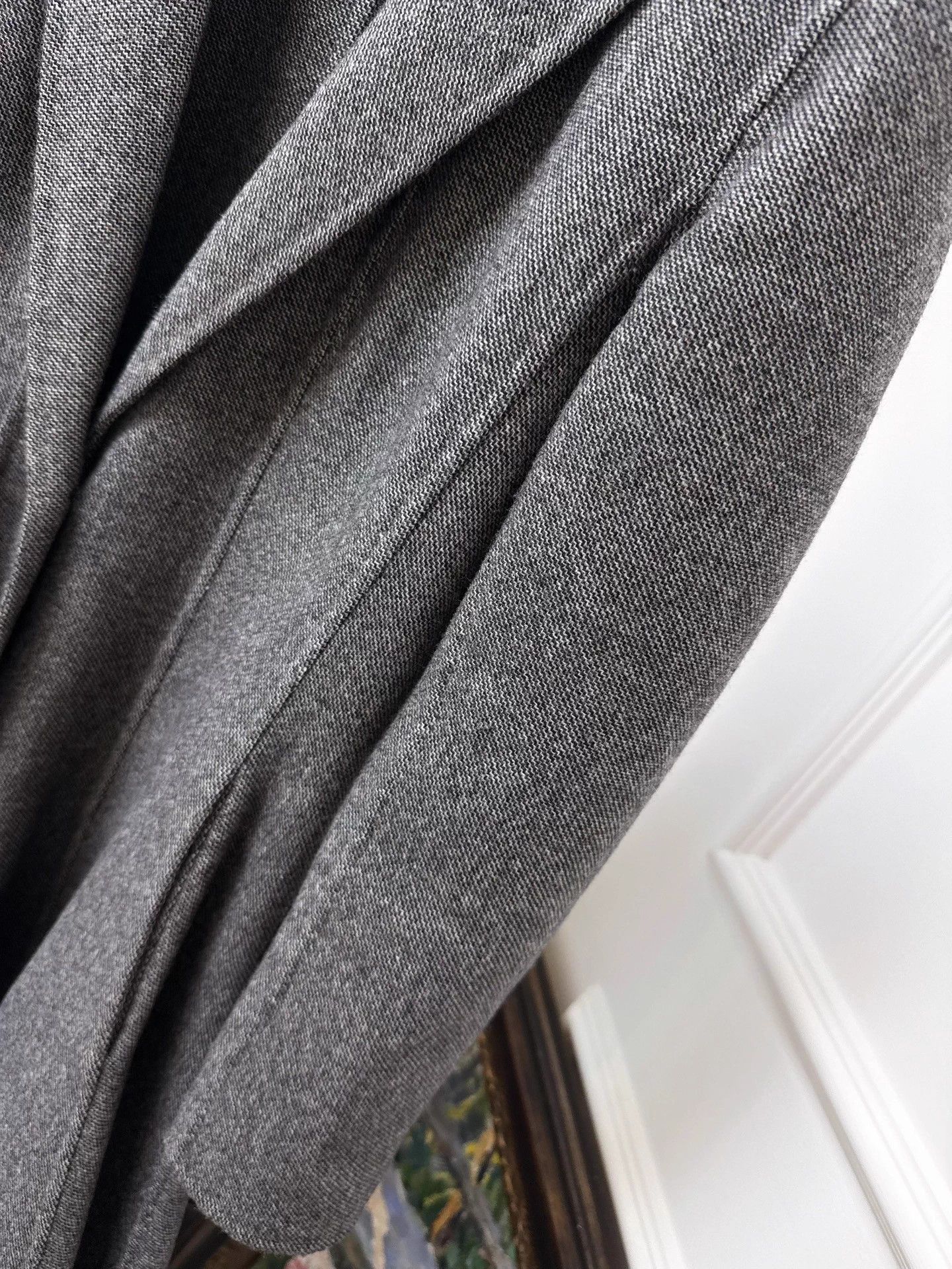Dior Dior Gray Tweed Waist-Cinched Full Skirt Long Wool Coat 36 Size XS / US 0-2 / IT 36-38 - 9 Thumbnail