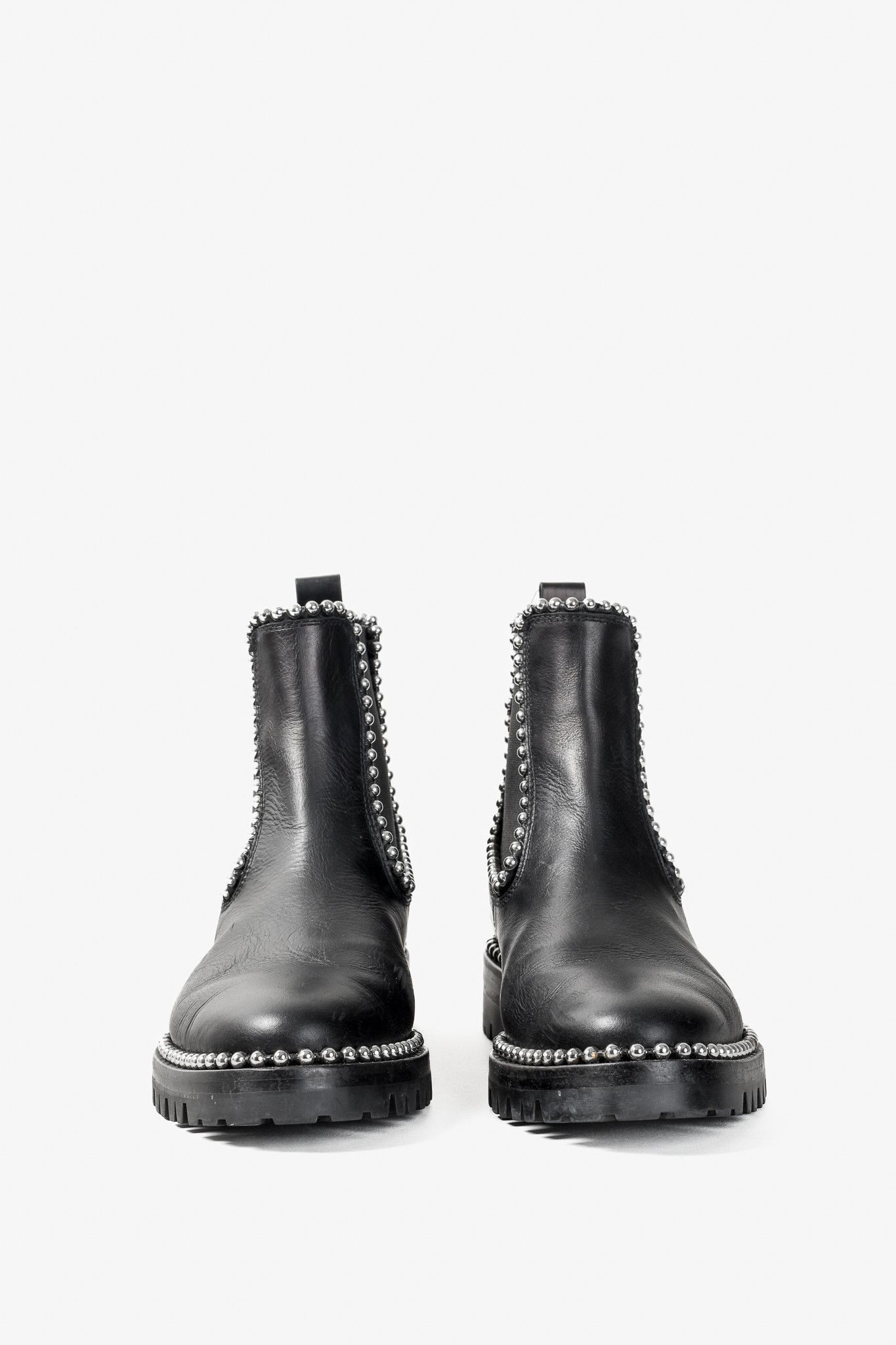 Alexander Wang Alexander Wang Spencer Silver Studded Lug Chelsea Boots Size US 10 / IT 40 - 2 Thumbnail