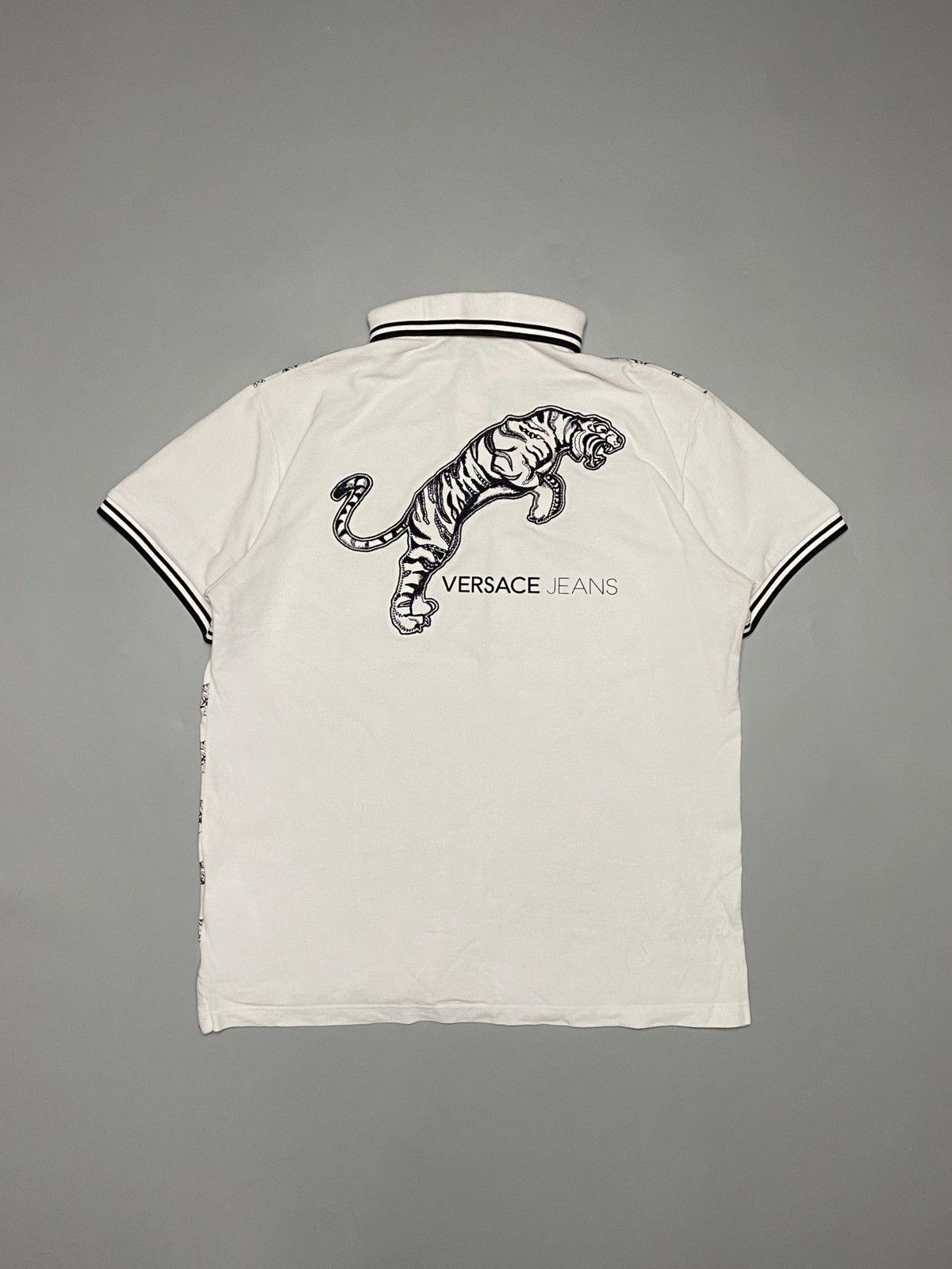 Versace Jeans Couture Versace 🐅 big tiger logo monogram polo shirt Size US L / EU 52-54 / 3 - 2 Thumbnail