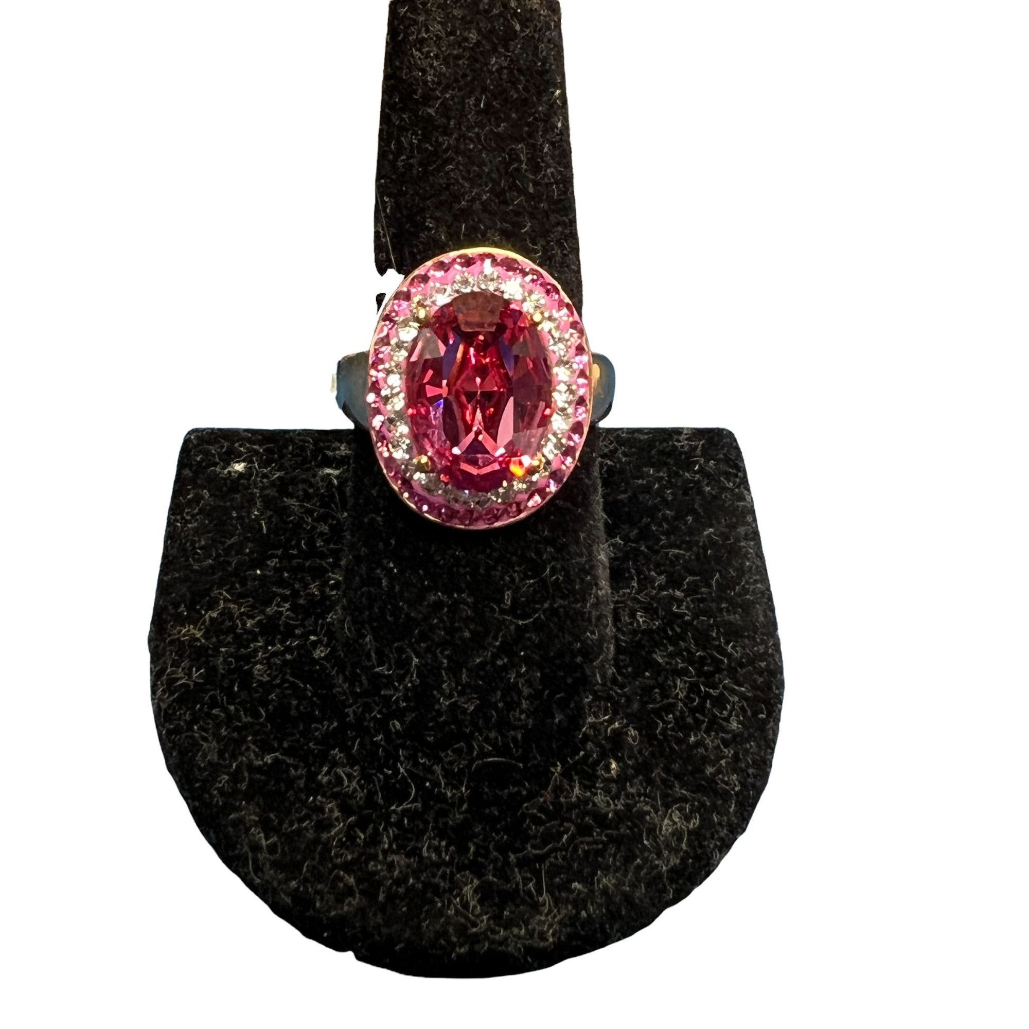 Other Seta Palm Beach Jewelry Ring Bronze Wash Pink Clear CZ Size Size ONE SIZE - 1 Thumbnail