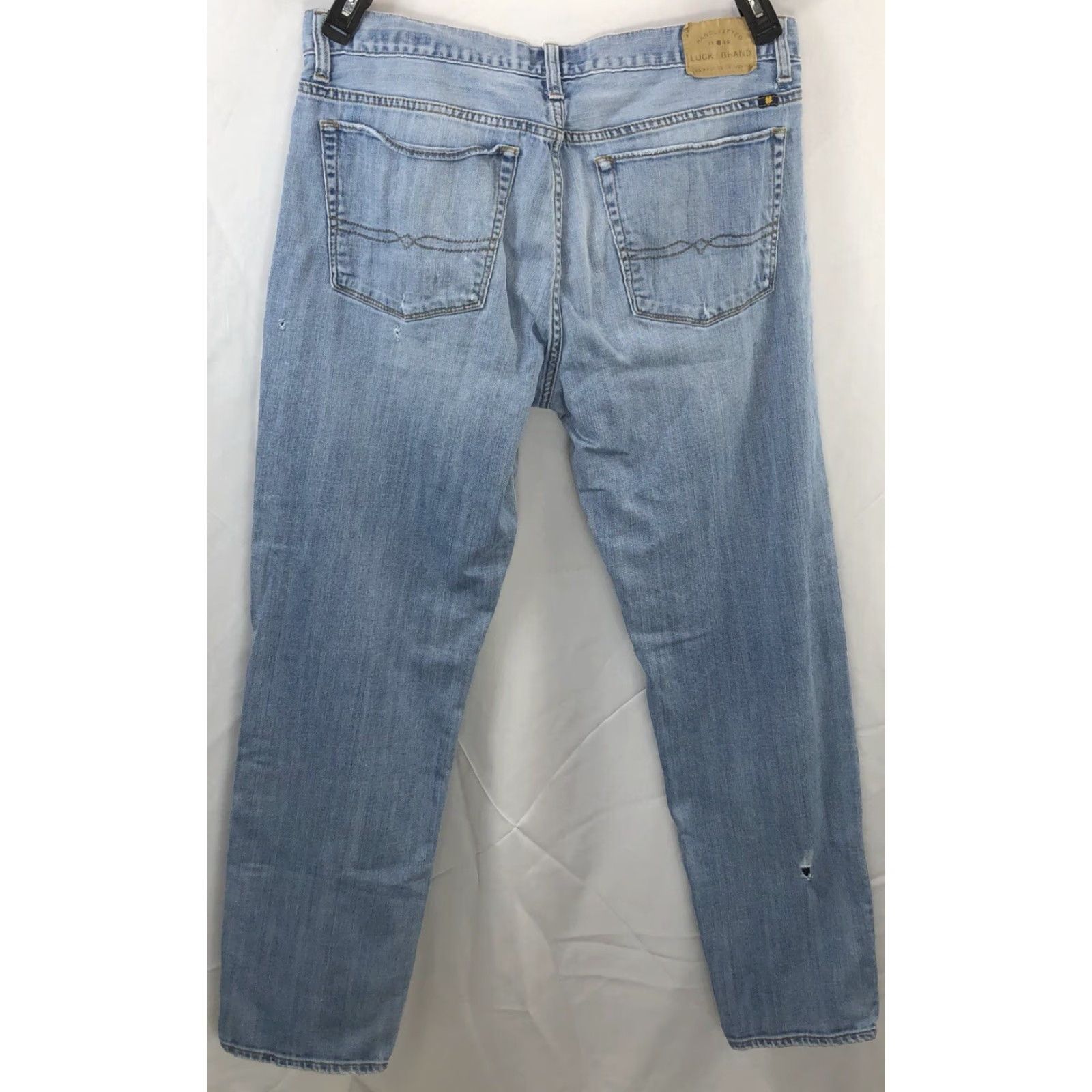 Lucky Brand VINTAGE Lucky Brand Distressed Blue Jeans 36X32 Denim 10 Authentic Skinny Y2K Mens Size US 36 / EU 52 - 5 Thumbnail