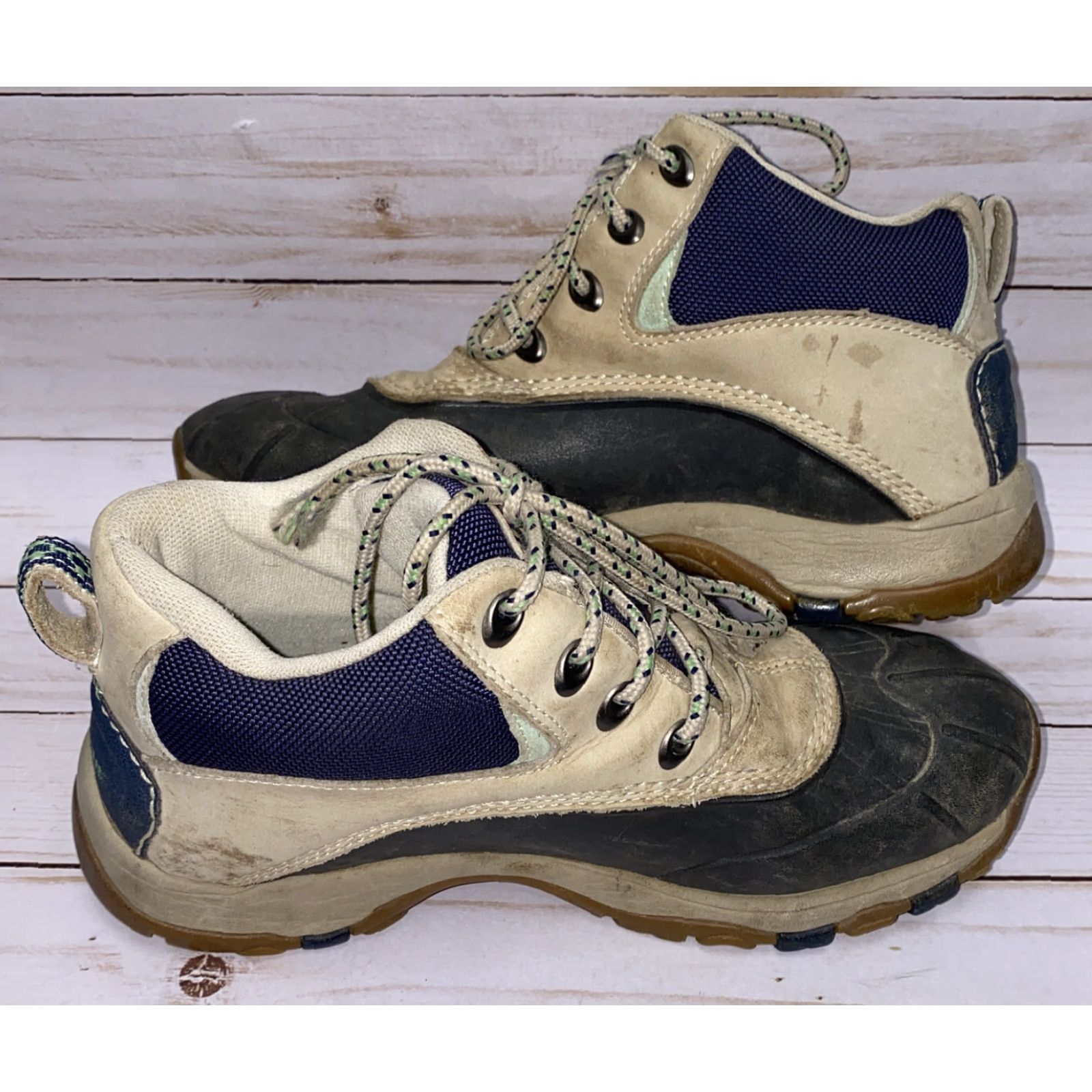 Vintage LL Bean Womens Beige Lace Up DRI-LEX Ankle Boots Size 8M Boots Womens Beige Lace Up DRI-LEX Ankle Boots 8M Size US 8 / IT 38 - 4 Thumbnail