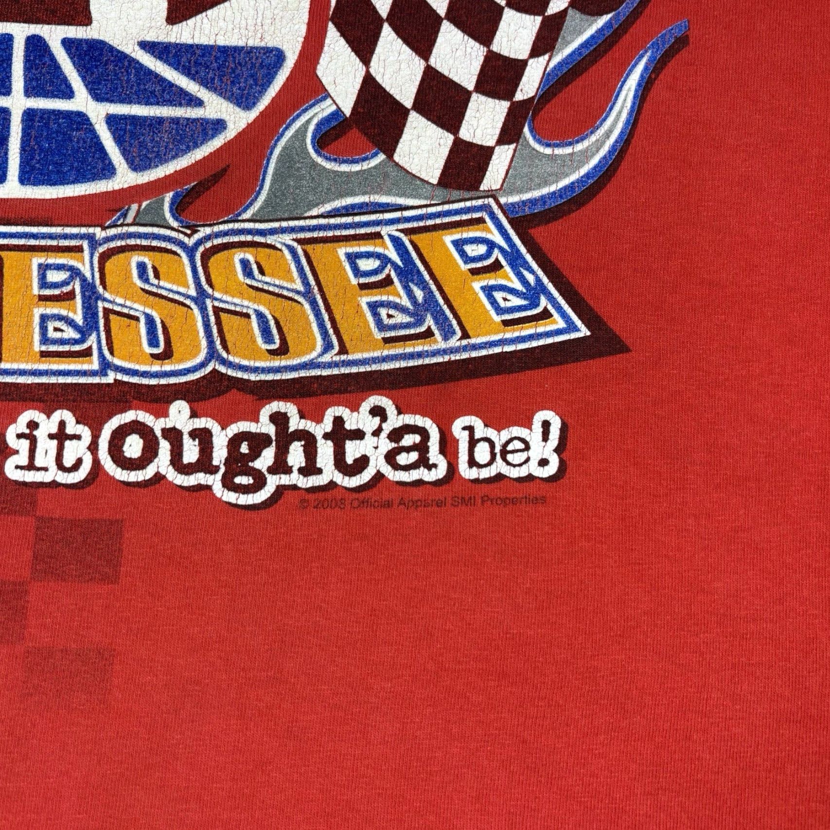 Gildan VINTAGE Bristol Tennessee Racing T Shirt Red Short Sleeve Adult XL Cars Gildan Crew Neck Size US XL / EU 56 / 4 - 7 Thumbnail