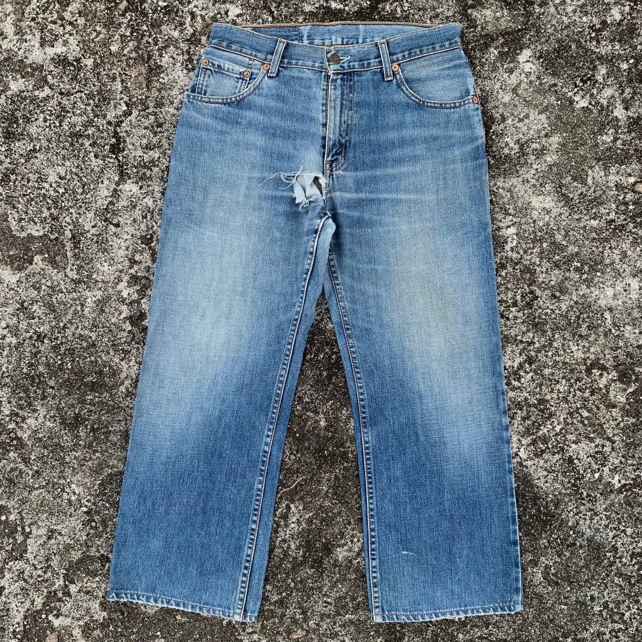 Levi's Vintage Levis 506 Cropped Ripped Jeans Light Blue Wash Deni Size US 30 / EU 46 - 1 Thumbnail