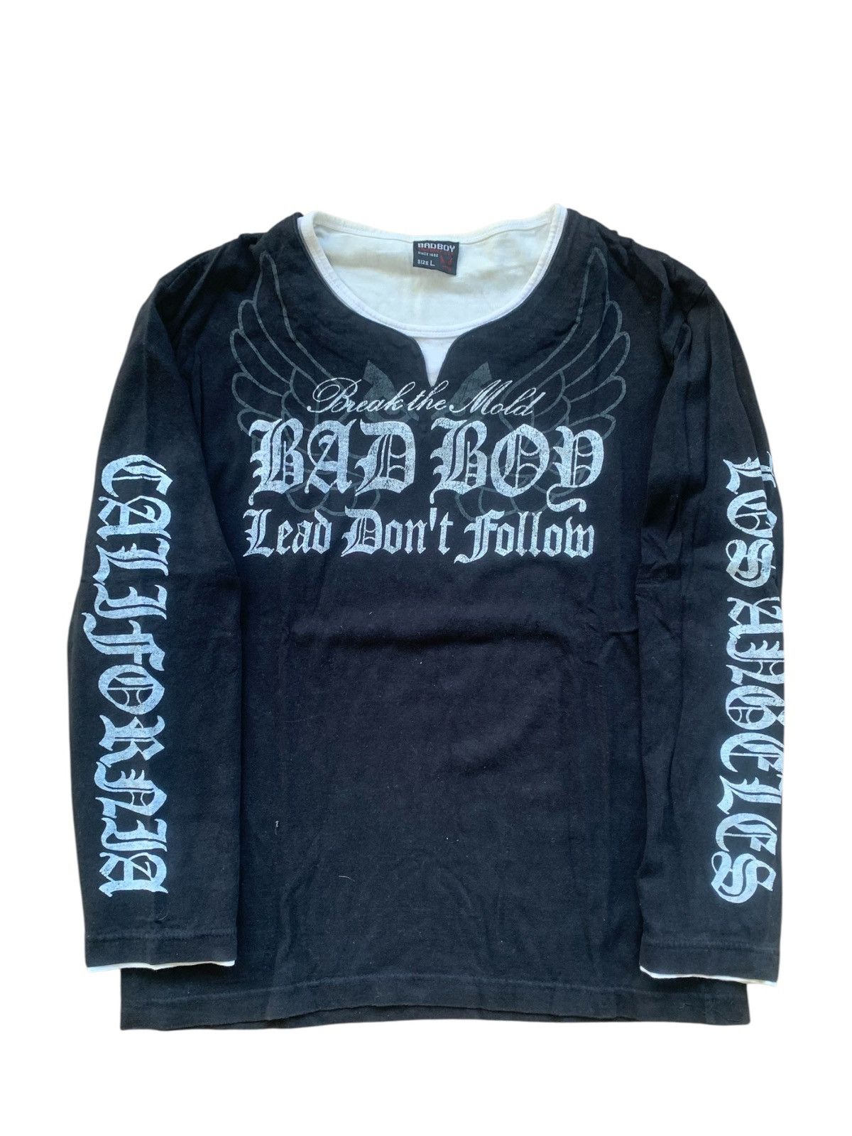 20471120 2000s japanese archive badboy y2k longsleeve tee poem Size US L / EU 52-54 / 3 - 1 Thumbnail