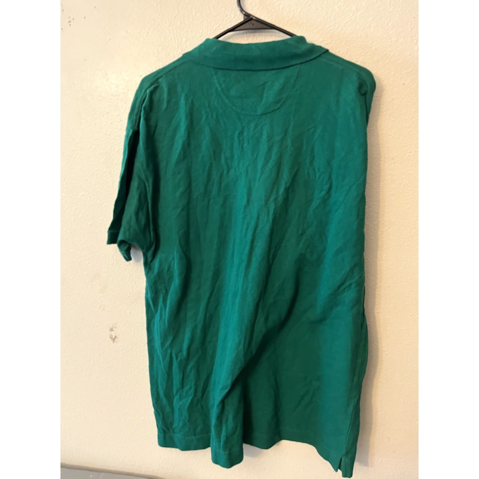 Van Heusen VAN HEUSEN Men's Polo Shirt Short Sleeve Casual Knit Cotton Size Large Green Classic Fit Size US L / EU 52-54 / 3 - 2 Thumbnail