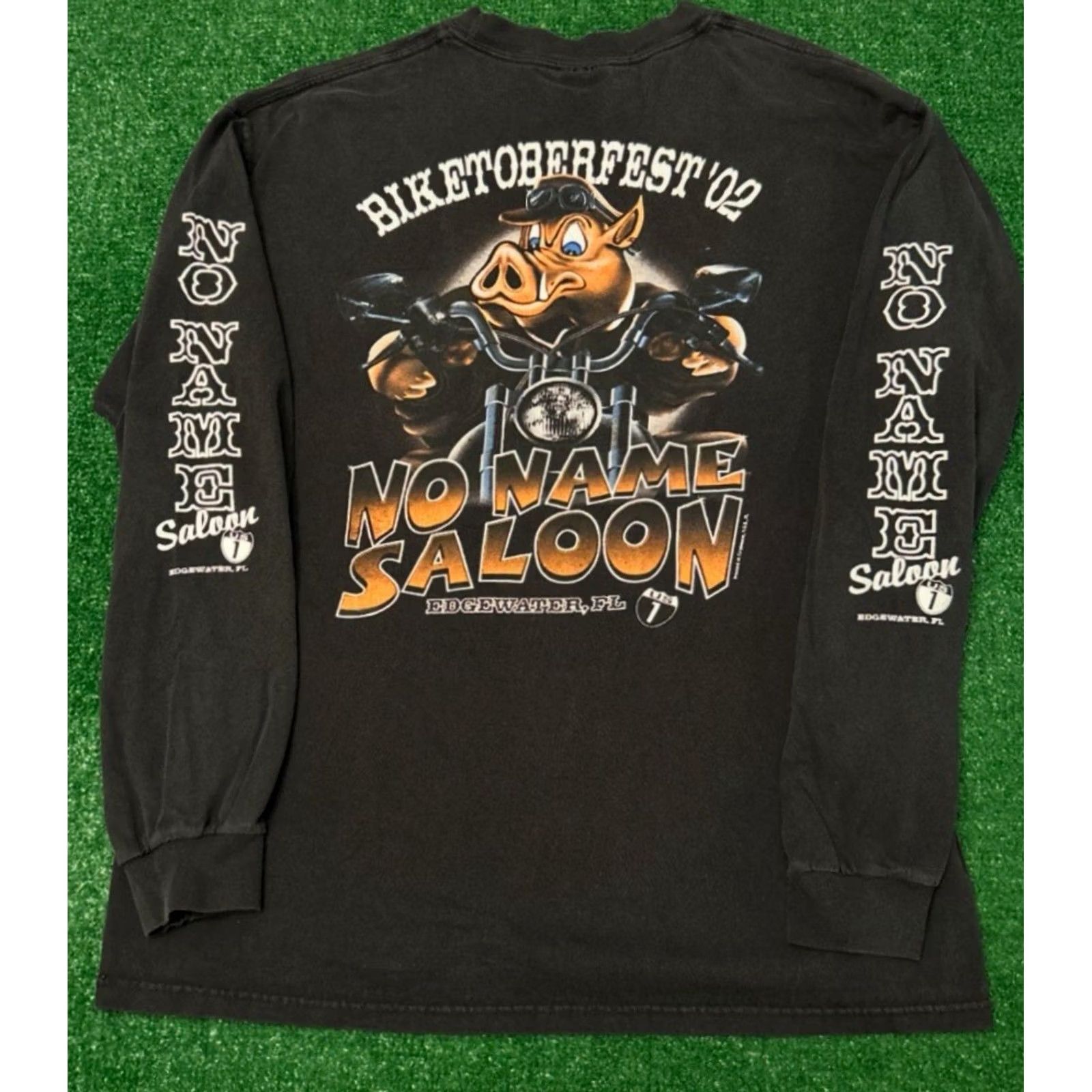 Vintage VINTAGE Biker Shirt L Black 90s Y2K Long Sleeve No Name Saloon Bike Week 2002 Mens Size US L / EU 52-54 / 3 - 4 Thumbnail