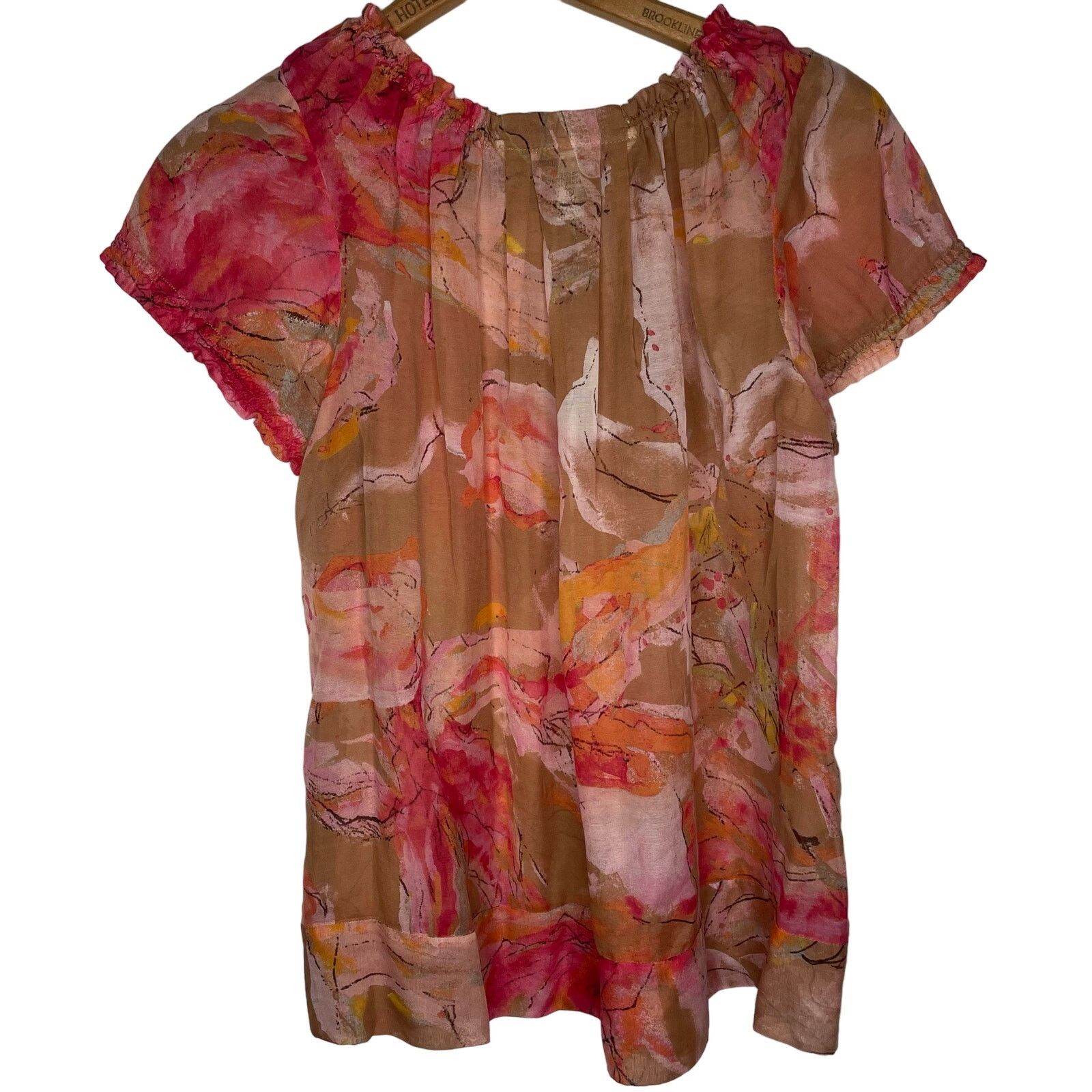 Diane von Furstenberg NWOT Diane Von Furstenberg Blouse Silk Cotton Blend Size S / US 4 / IT 40 - 3 Thumbnail