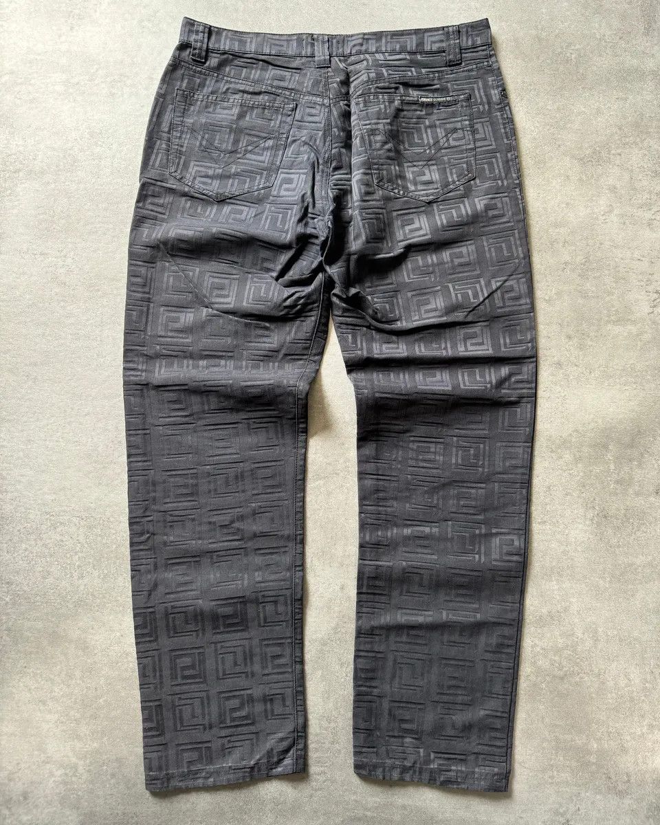 Designer × Versace × Vintage 2000s Versace Black Flicker Shadow Pants Size US 32 / EU 48 - 5 Thumbnail