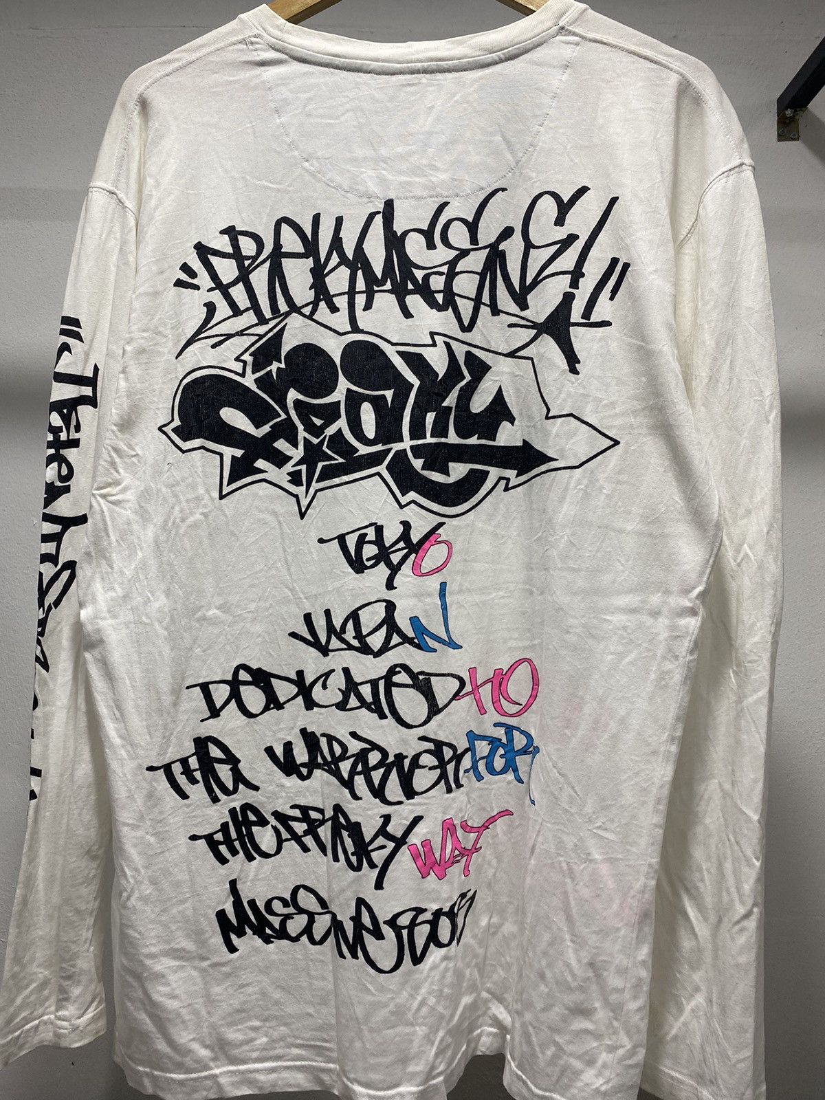 Hysteric Glamour × Japanese Brand × Le Grande Bleu (L.G.B.) Sick☠️ Treaky y2k Poem Ls Tshirt Graffiti Punk Lgb Hysteric Size US L / EU 52-54 / 3 - 4 Thumbnail