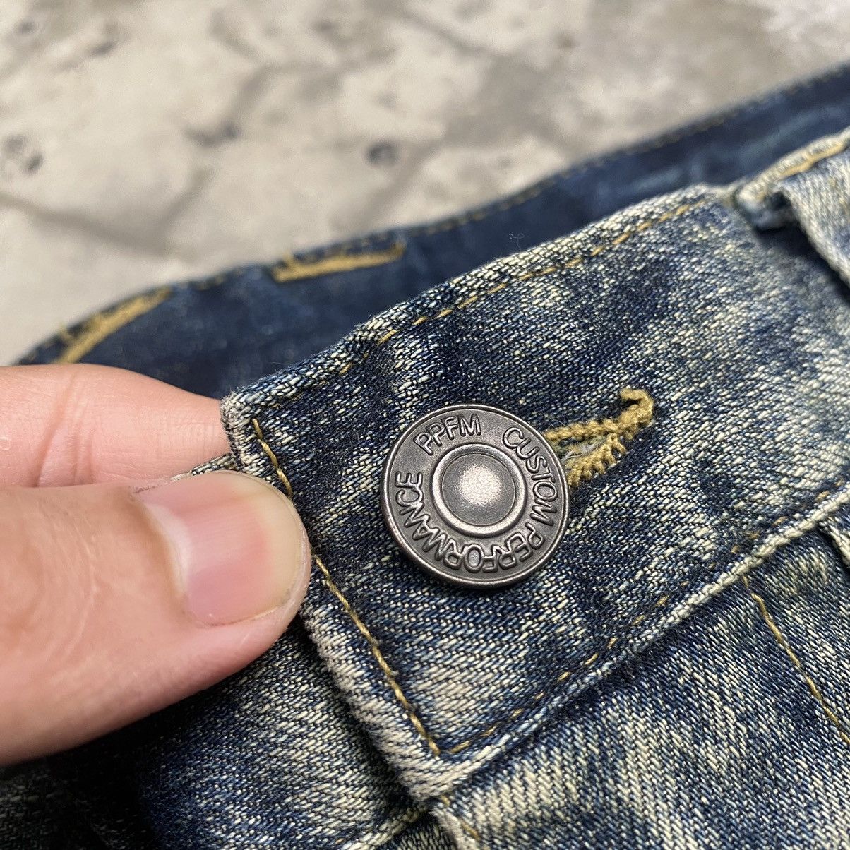 If Six Was Nine × Le Grande Bleu (L.G.B.) × PPFM PPFM Gothic Bondage Acid Washed Jeans Size US 33 - 5 Thumbnail