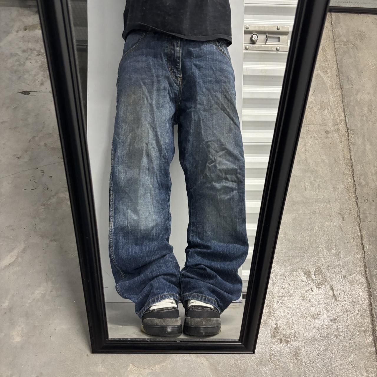 Vintage Crazy Vintage Y2K/2000s Grunge Faded Dark Wash Bootcut Denim Jeans! 34x30 Size US 34 / EU 50 - 1 Thumbnail