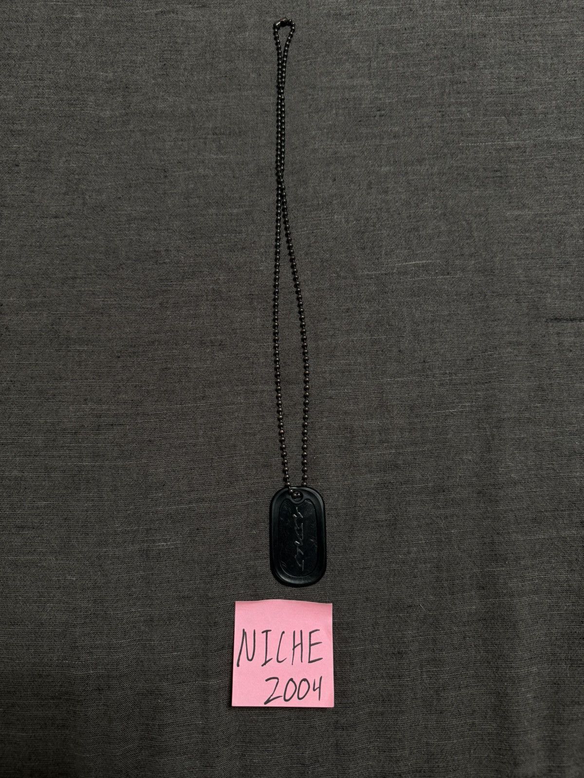 STUSSY Dog-Tag Necklace〝Old stussy〟used Rare Collaboration Dog Tag Necklace STUSSY x FUTURA Double