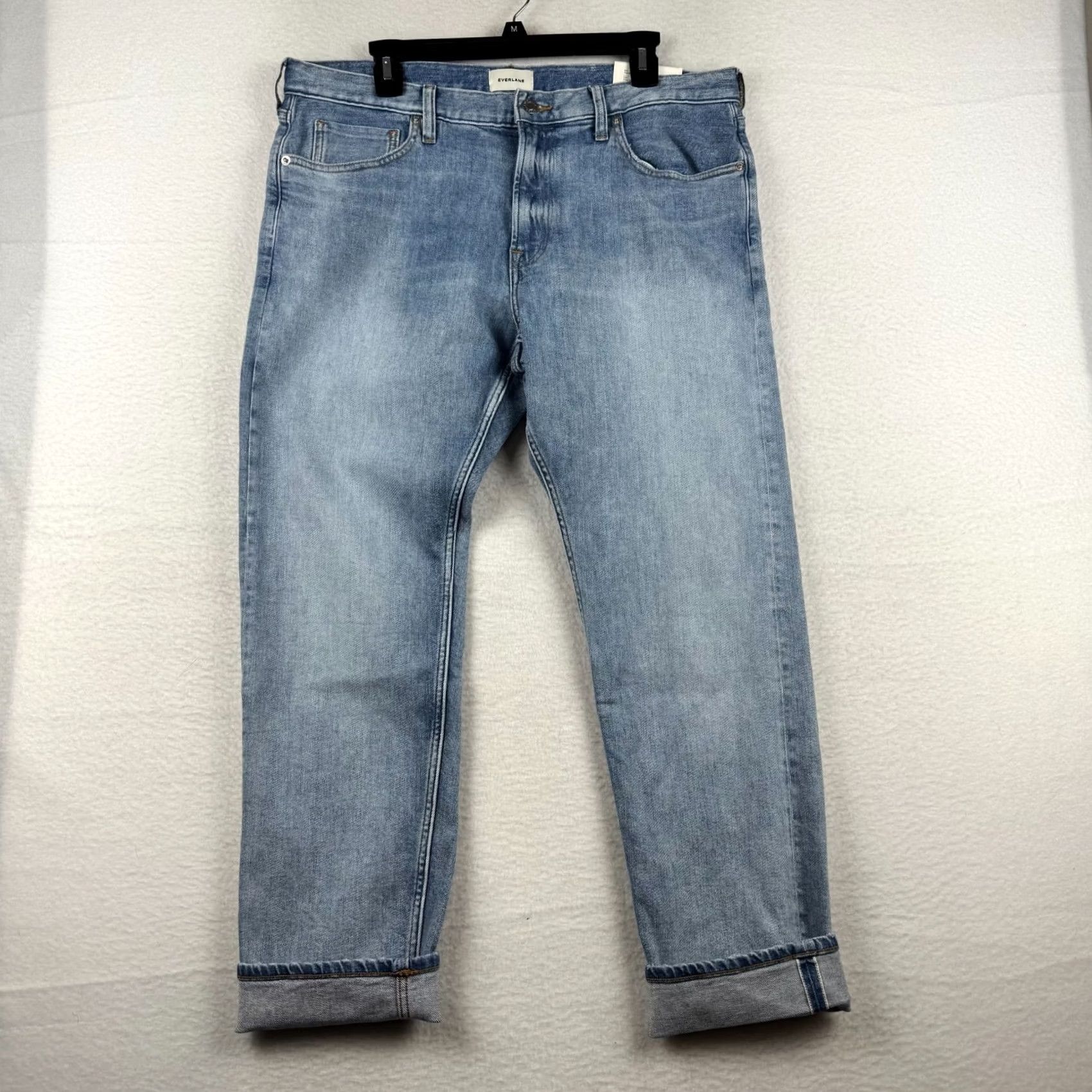 Everlane Everlane Jeans Slim 35x30 Denim Blue 5-Pocket Straight Men's Regular Mint No N/A Size US 35 - 3 Thumbnail