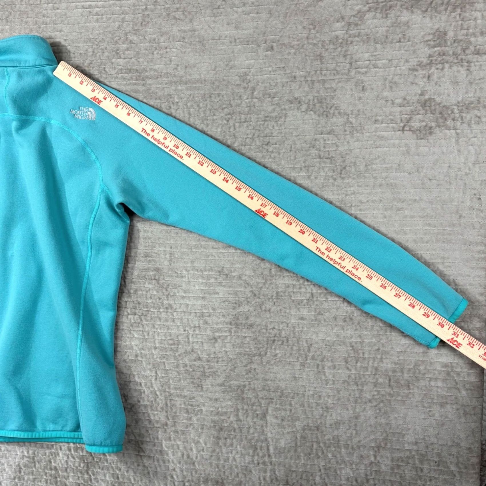 The North Face The North Face Summit Series Medium Turquoise Blue 1/4 Zip Fleece Pullover Jacket Womens M Blue 4 Zip Activewear Casual Spring Fall Winter Size M / US 6-8 / IT 42-44 - 7 Thumbnail