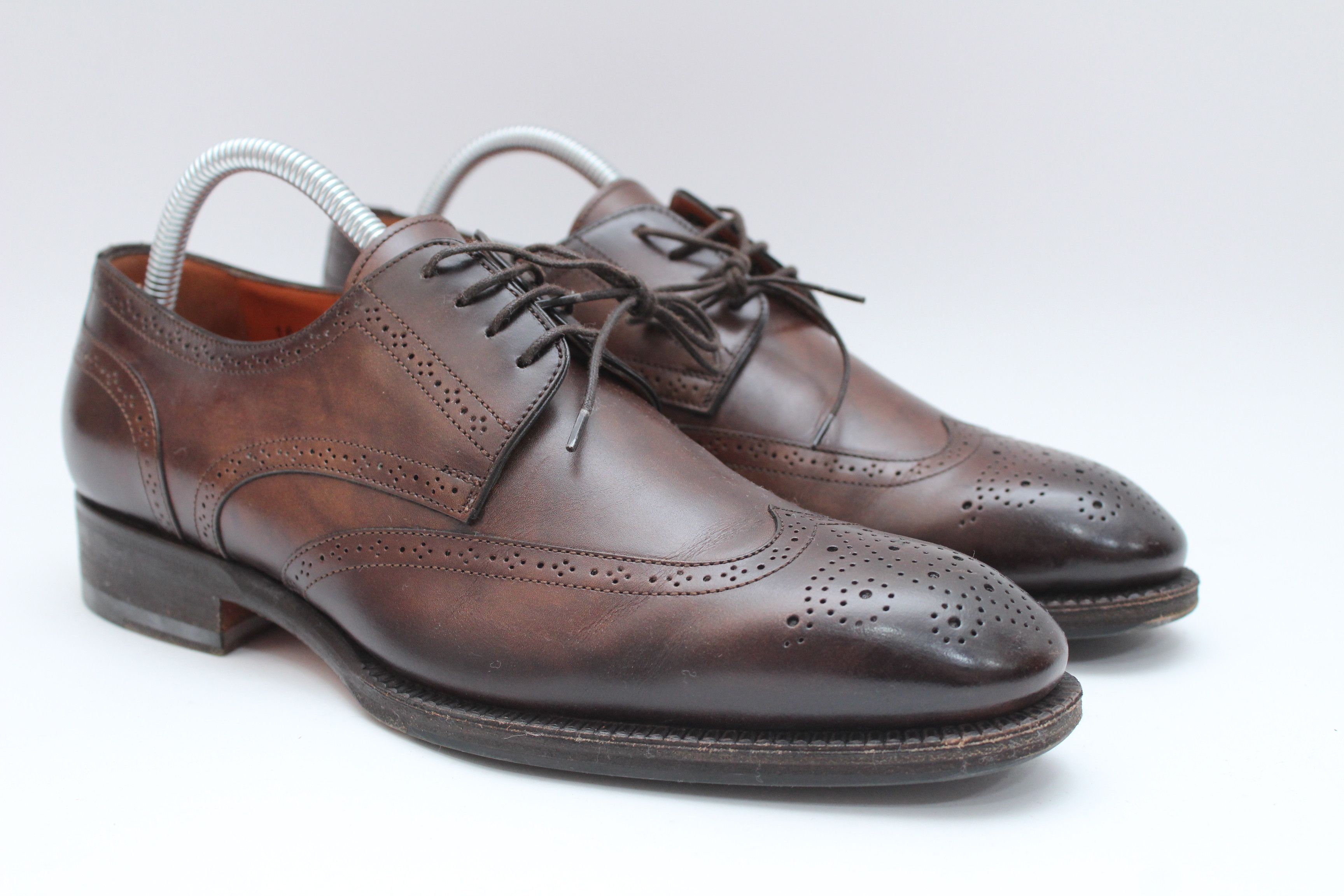 Santoni Santoni Derby Leather Shoes Size 6 UK Authentic Size US 7.5 / EU 40-41 - 1 Thumbnail