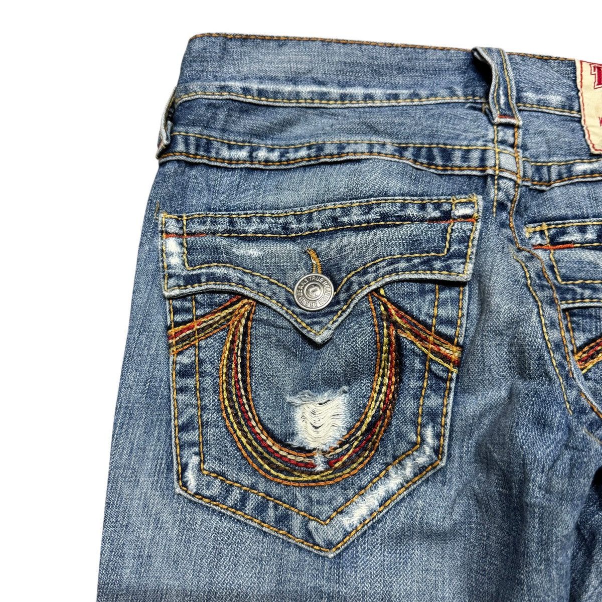 True Religion Vintage True Religion Joey Big T Denim Flare Jeans Size US 29 - 11 Thumbnail