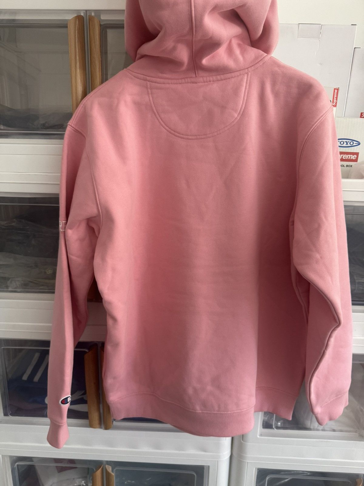 Champion × Supreme Supreme Champion Satin Logo Hoodie Size US M / EU 48-50 / 2 - 2 Thumbnail
