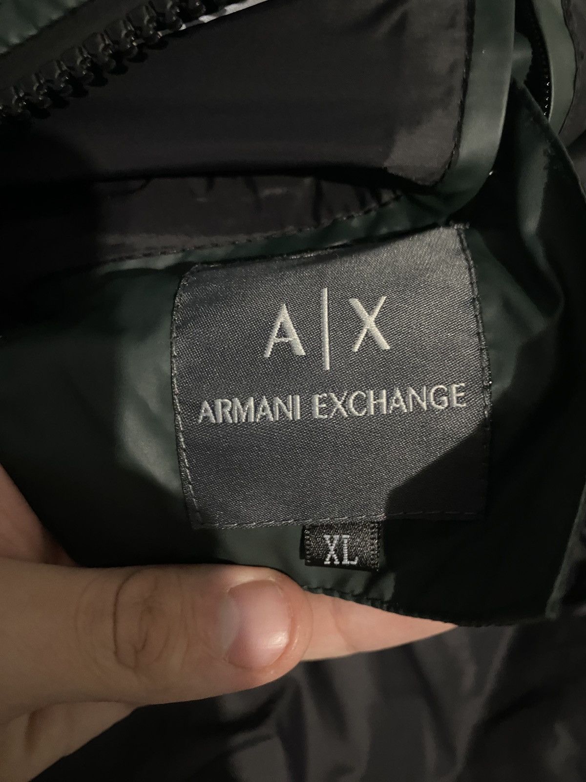 Armani Exchange Armani Exchange XL Dark Green Longline Puffer Jacket Size US XL / EU 56 / 4 - 4 Thumbnail