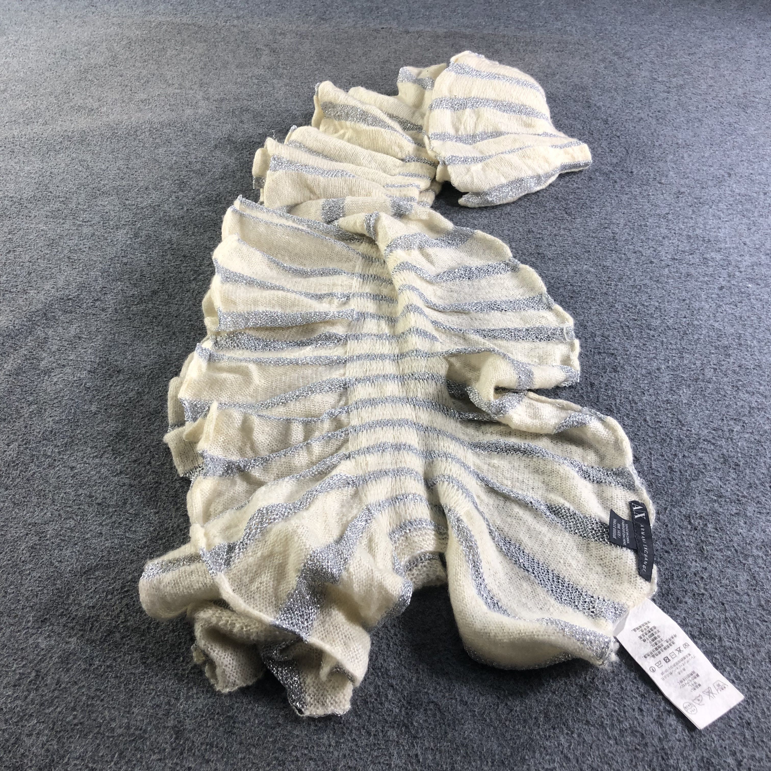 Armani Exchange Armani Exchange Wool Scarf Muffler V1942 Size ONE SIZE - 3 Thumbnail