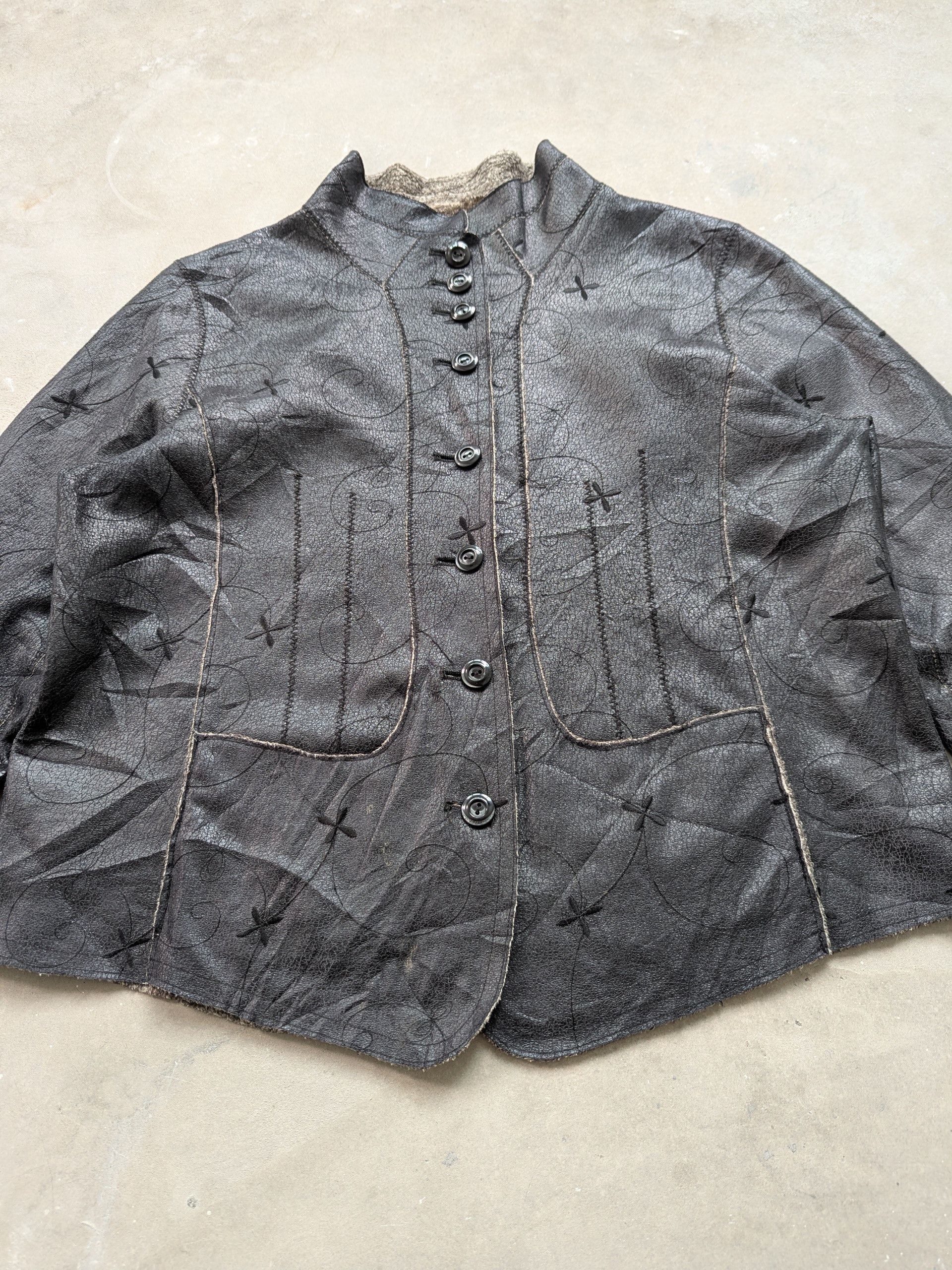Japanese Brand × Vintage Vintage Black Jacket Patches Lining Fleece Size M / US 6-8 / IT 42-44 - 8 Thumbnail