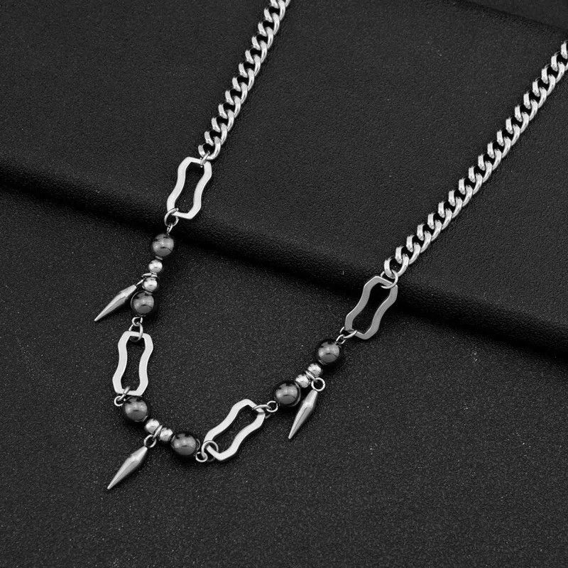 Other Titanium Steel Rivets Cuban Chain Necklace Size ONE SIZE - 5 Thumbnail