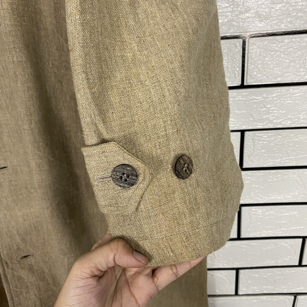Issey Miyake Vintage Issey Miyake Oversized Balloon Jacket Linen Wool Size US L / EU 52-54 / 3 - 17 Thumbnail