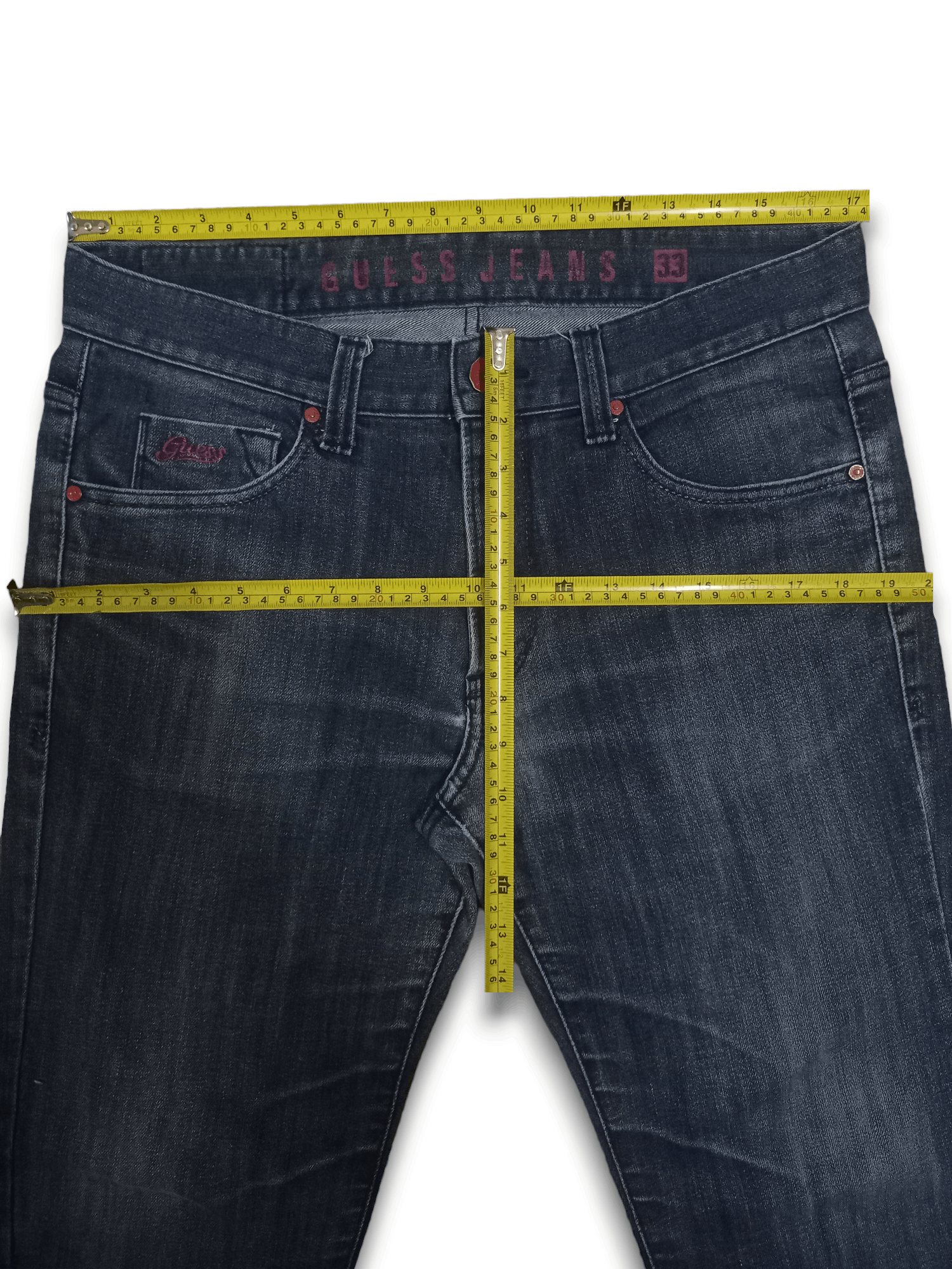 Guess Vintage Guess Dark Blue Wash Loose Straight Jeans 34x30 Size US 34 / EU 50 - 11 Thumbnail
