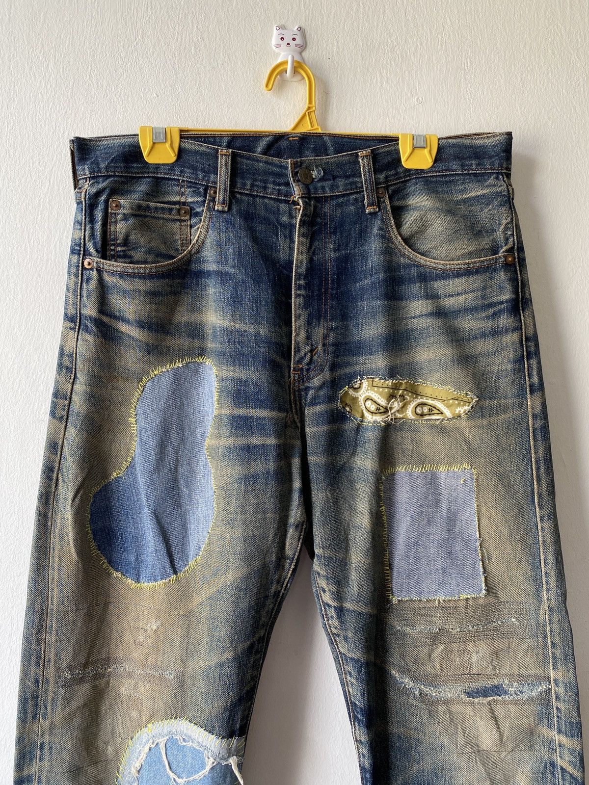 Levi's Vintage Levi’s 502XX Selvedge Rusty Distressed Denim Size US 33 - 3 Thumbnail
