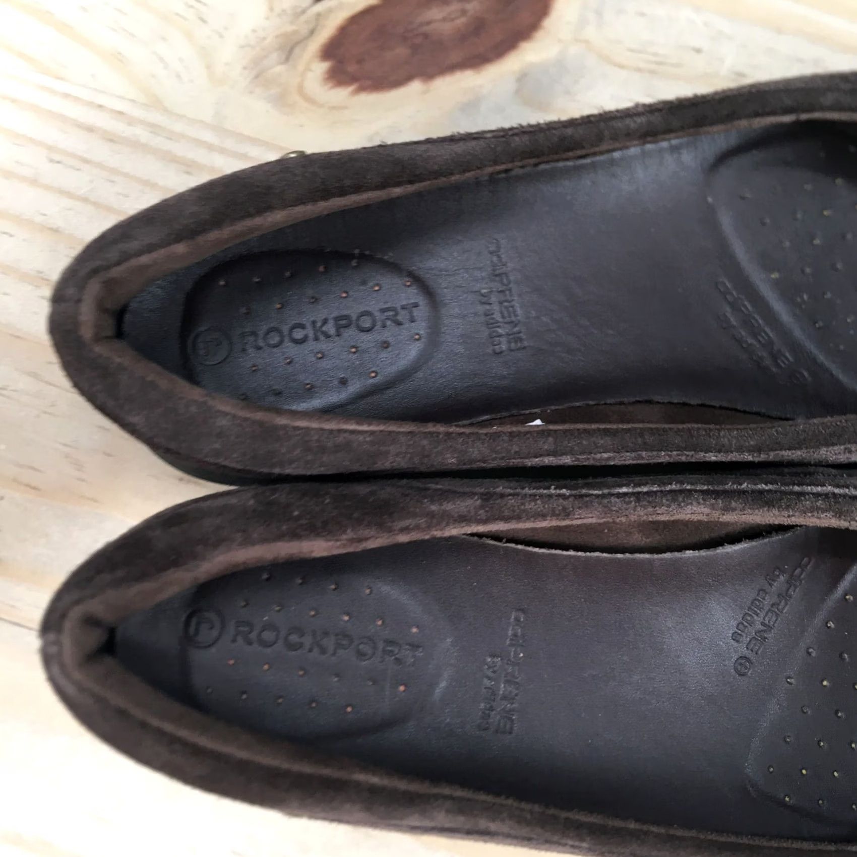 Rockport Rockport Womens 7.5 W Acasia Slip On Flats Brown Leather Comfort Low Top Casual Shoes Mens? Size M / US 6-8 / IT 42-44 - 5 Thumbnail