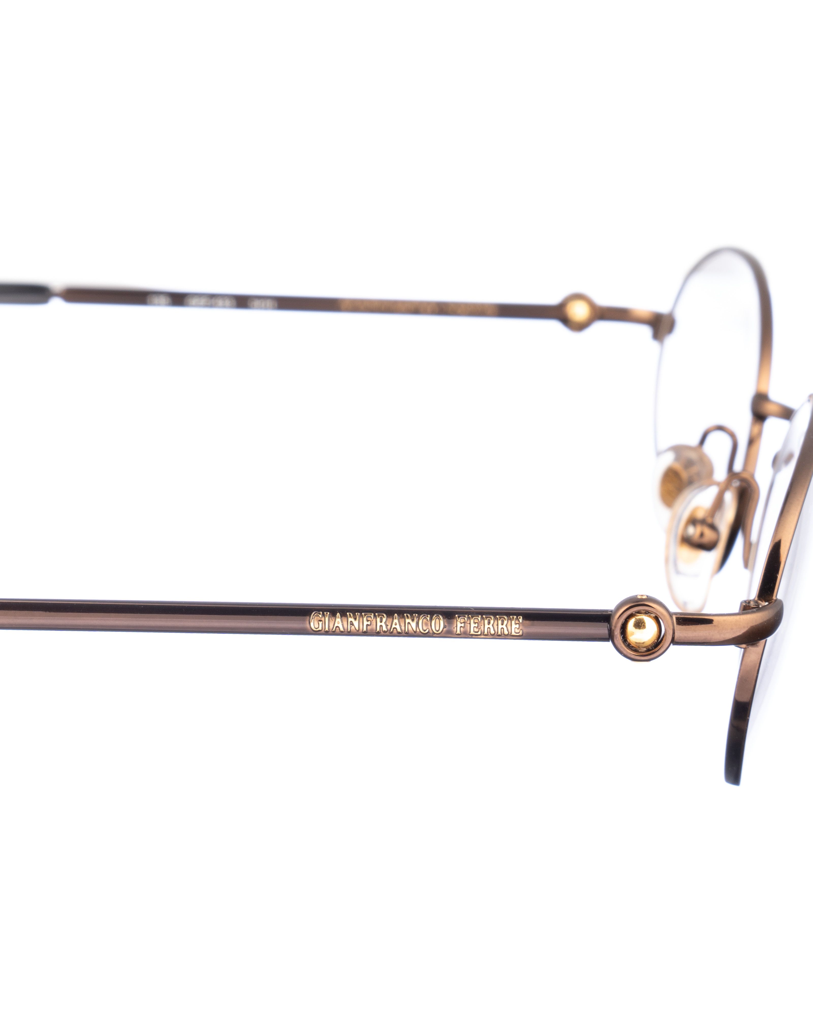 Gianfranco Ferre Gianfranco Ferre 00s Oval Chocolate Brown Glasses Size ONE SIZE - 3 Thumbnail