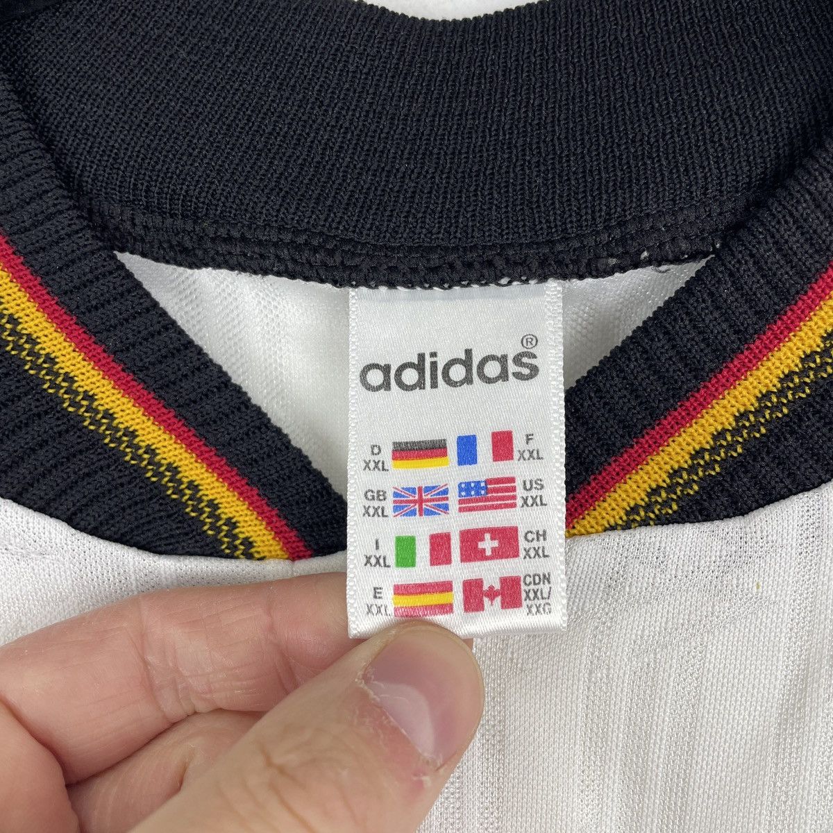 Adidas Vintage Germany 1996/1997 Adidas Genuine Home Jersey Rare Size US XXL / EU 58 / 5 - 6 Thumbnail