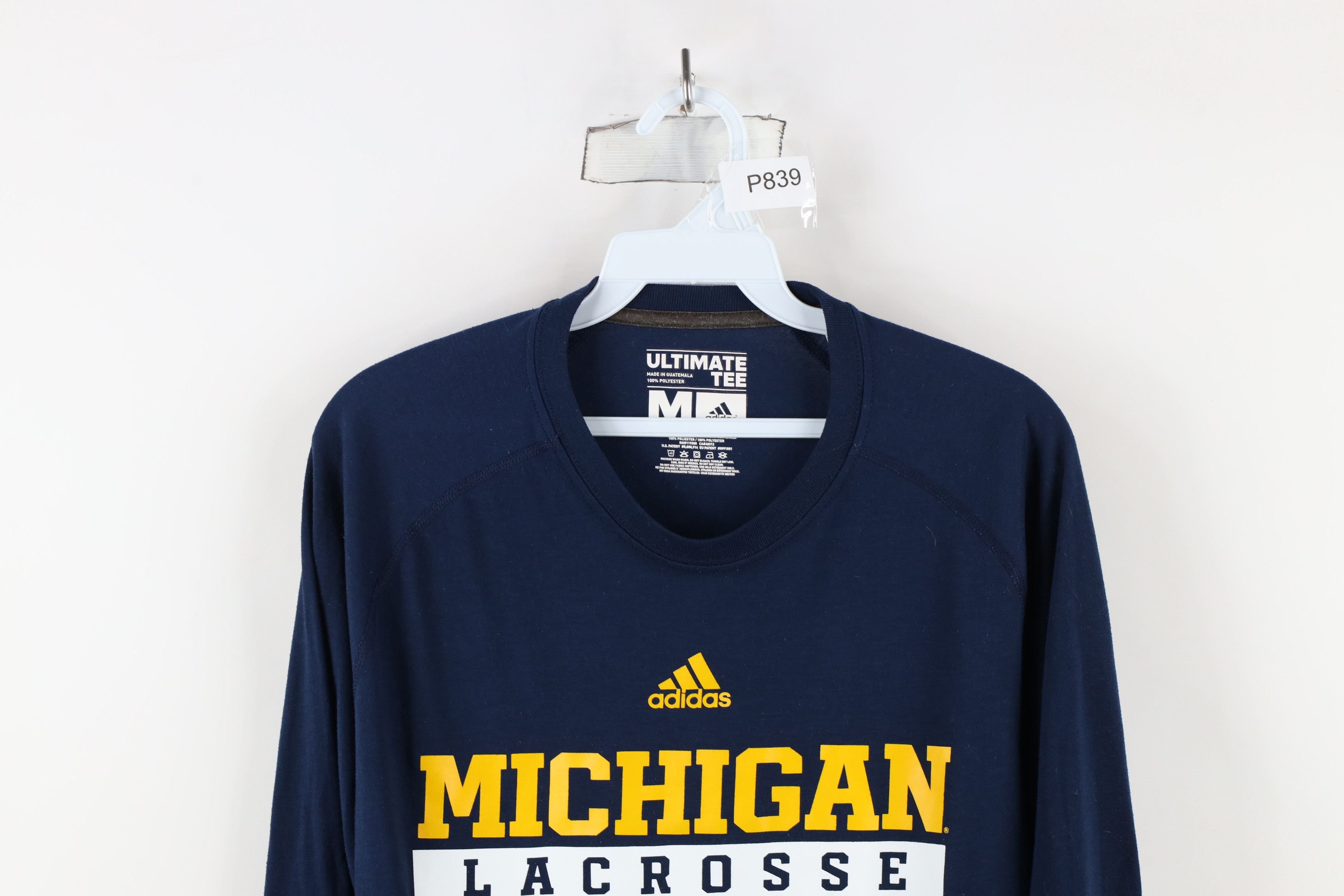 Adidas × Vintage Adidas University of Michigan Lacrosse Long Sleeve T-Shirt Size US M / EU 48-50 / 2 - 2 Thumbnail