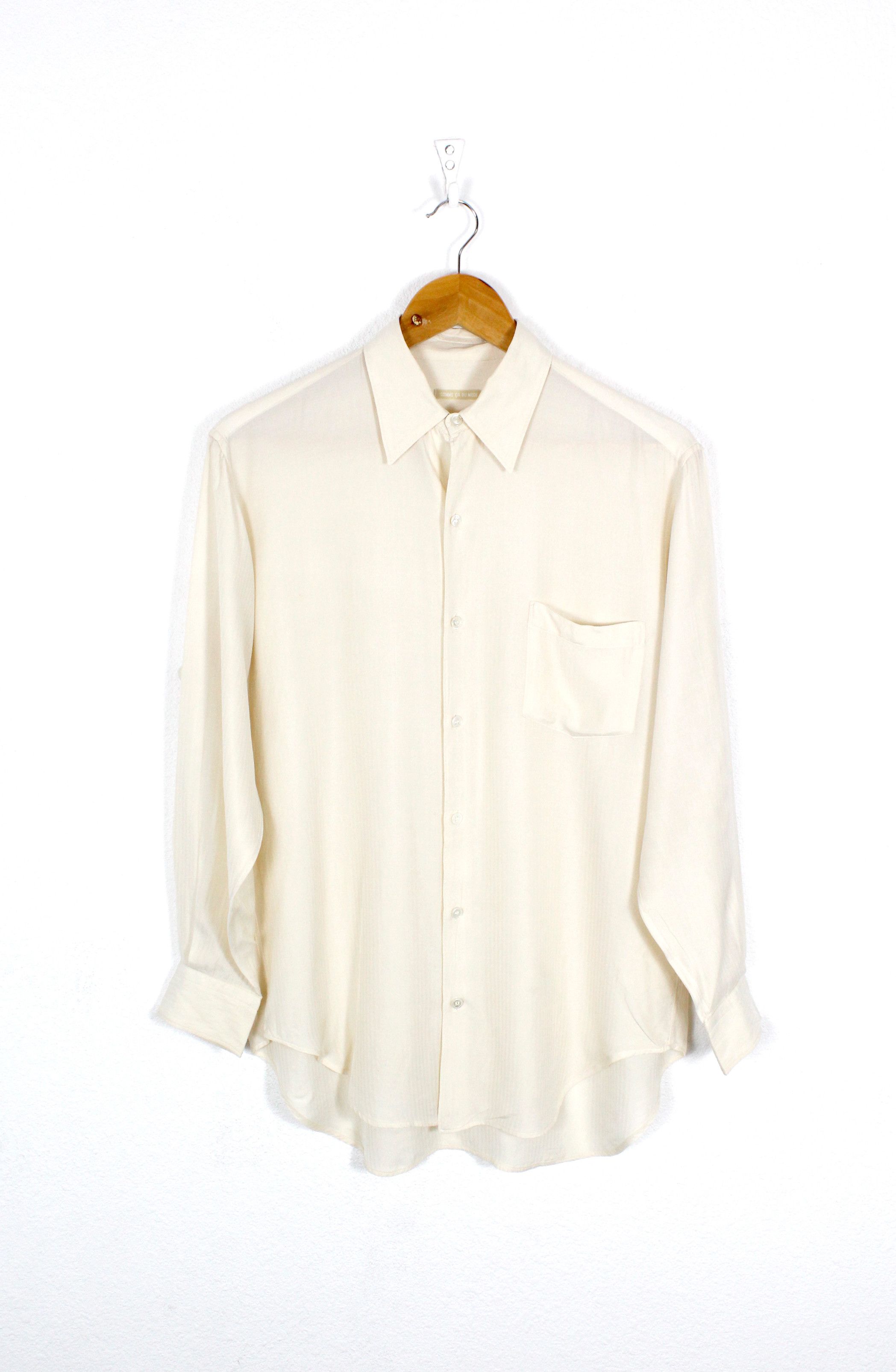 Comme des Garcons × Japanese Brand × Vintage Vintage Comme Ca Du Mode Japanese Cupra Silk Shirt 90s Size M / US 6-8 / IT 42-44 - 1 Thumbnail