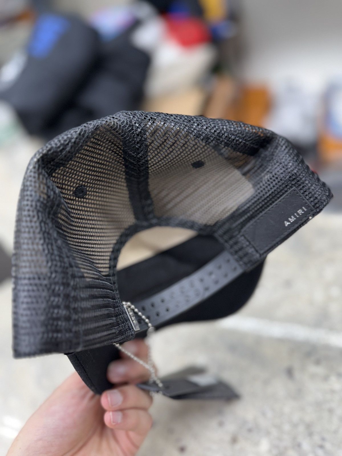 Amiri Amiri Black 3 Star Crystal Trucker Hat Size ONE SIZE - 5 Thumbnail