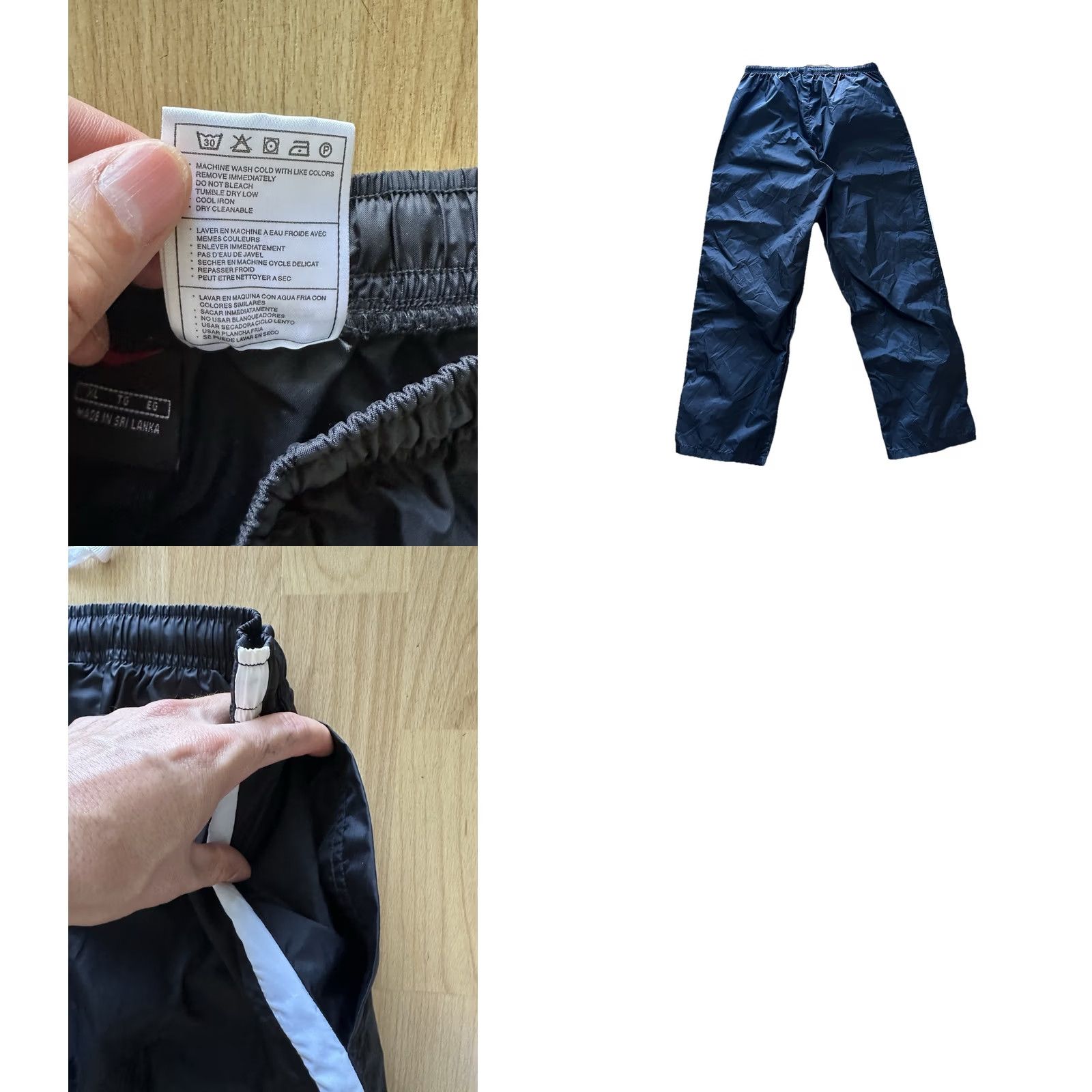 Nike VINTAGE Nike Track Pants Baggy Black Mens XL Wide-Leg 90s Nike Sportswear Size US 36 / EU 52 - 8 Thumbnail