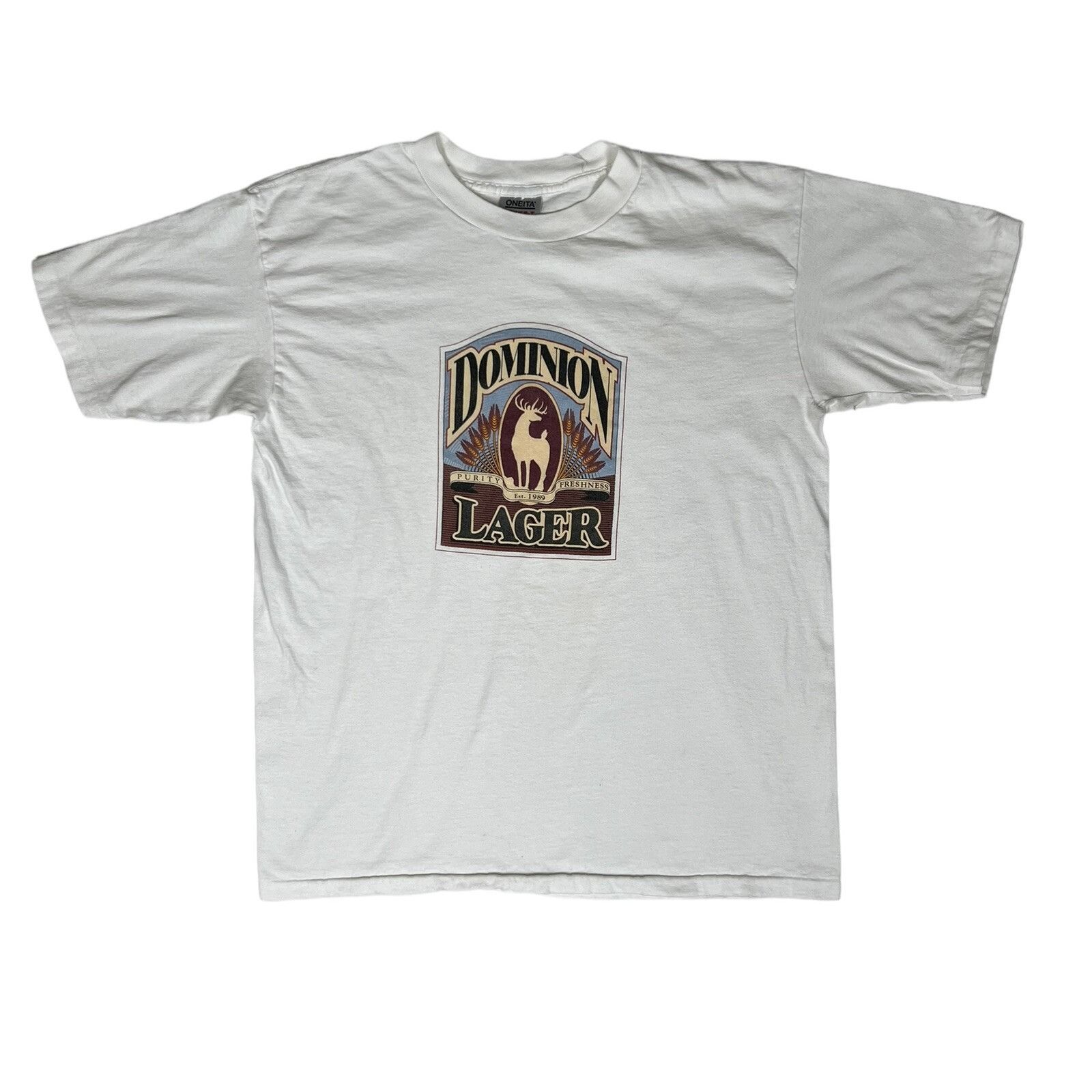 Vintage Vintage Dominion Lager Beer T-Shirt Size XL Single Stitch Ma Size US XL / EU 56 / 4 - 1 Thumbnail
